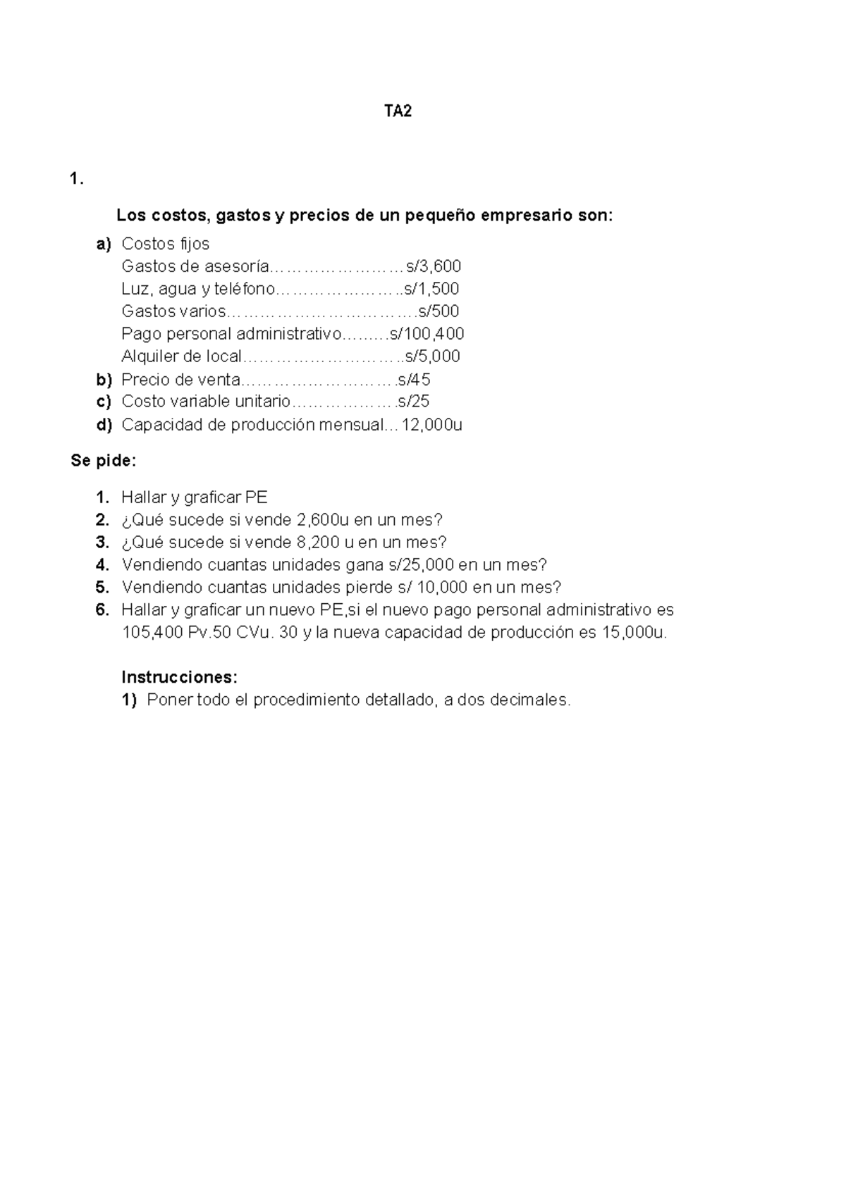 S08 s1 TA2 - Análisis de Costos y Precios para Pequeños Empresarios ...