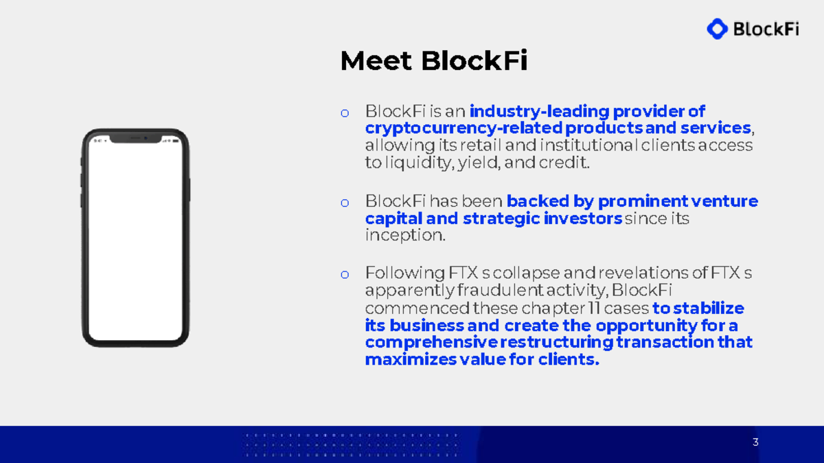 BlockFi: Chapter 11 Restructuring Overview and Industry Insights - Studocu