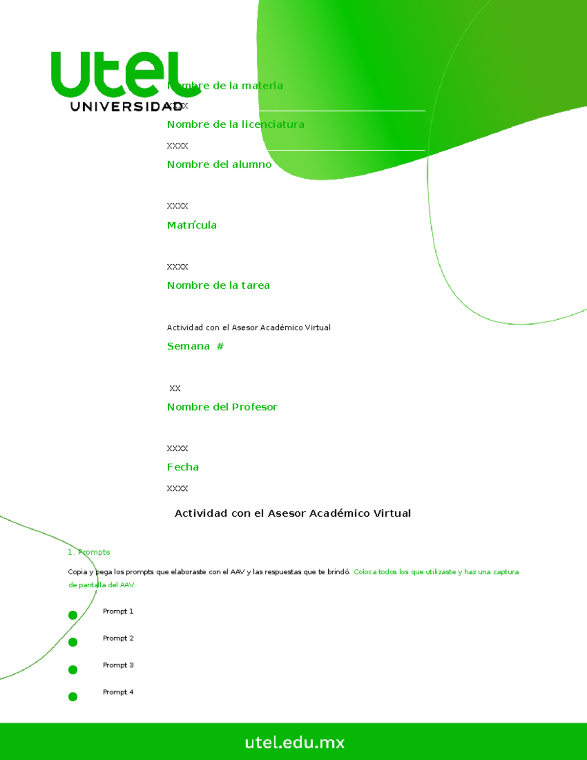 Formato actual Utel Plus (Descargar documento desde Archivo) - Nombre ...