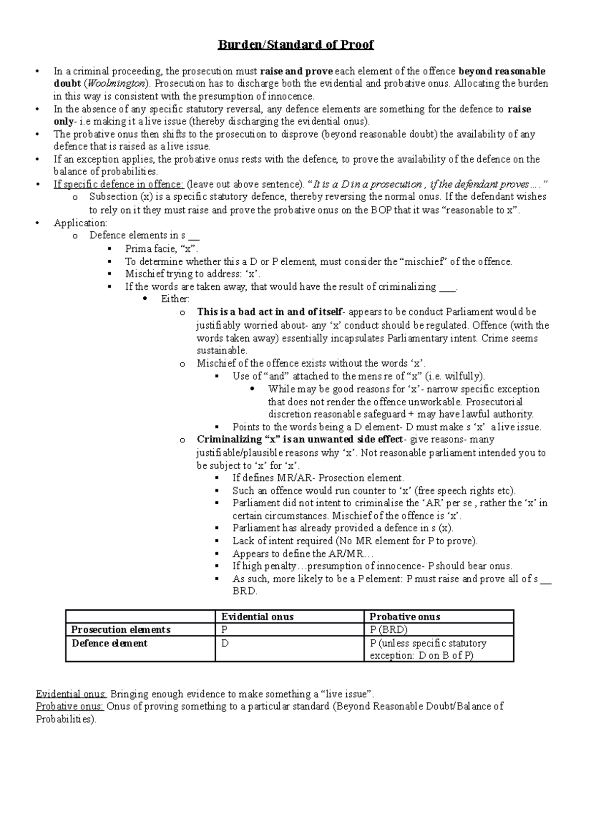 Burden of Proof in Criminal Proceedings: Key Concepts and Applications ...