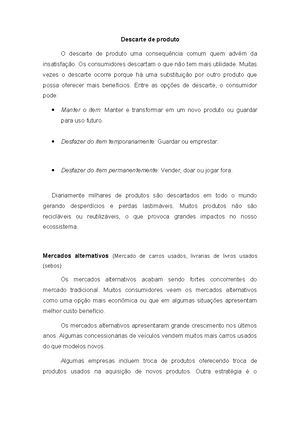 [Solved] Qual seria a ideia central do Processo Mercadolgico Anlise das ...