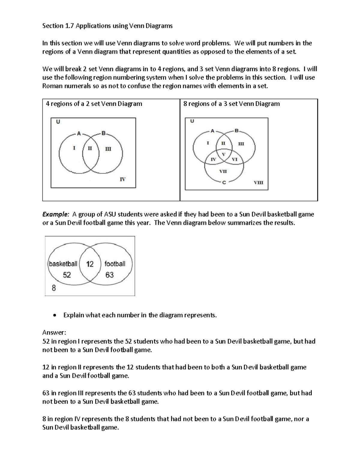 Counting Techniques: Venn Diagrams Applications in Set Theory - Studocu
