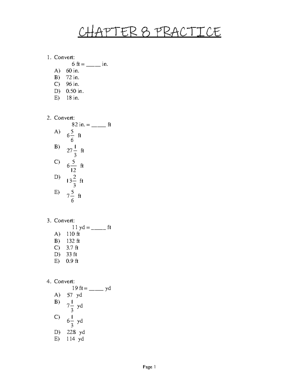 Chapter 8 Practice Problems with Answer Key - Studocu