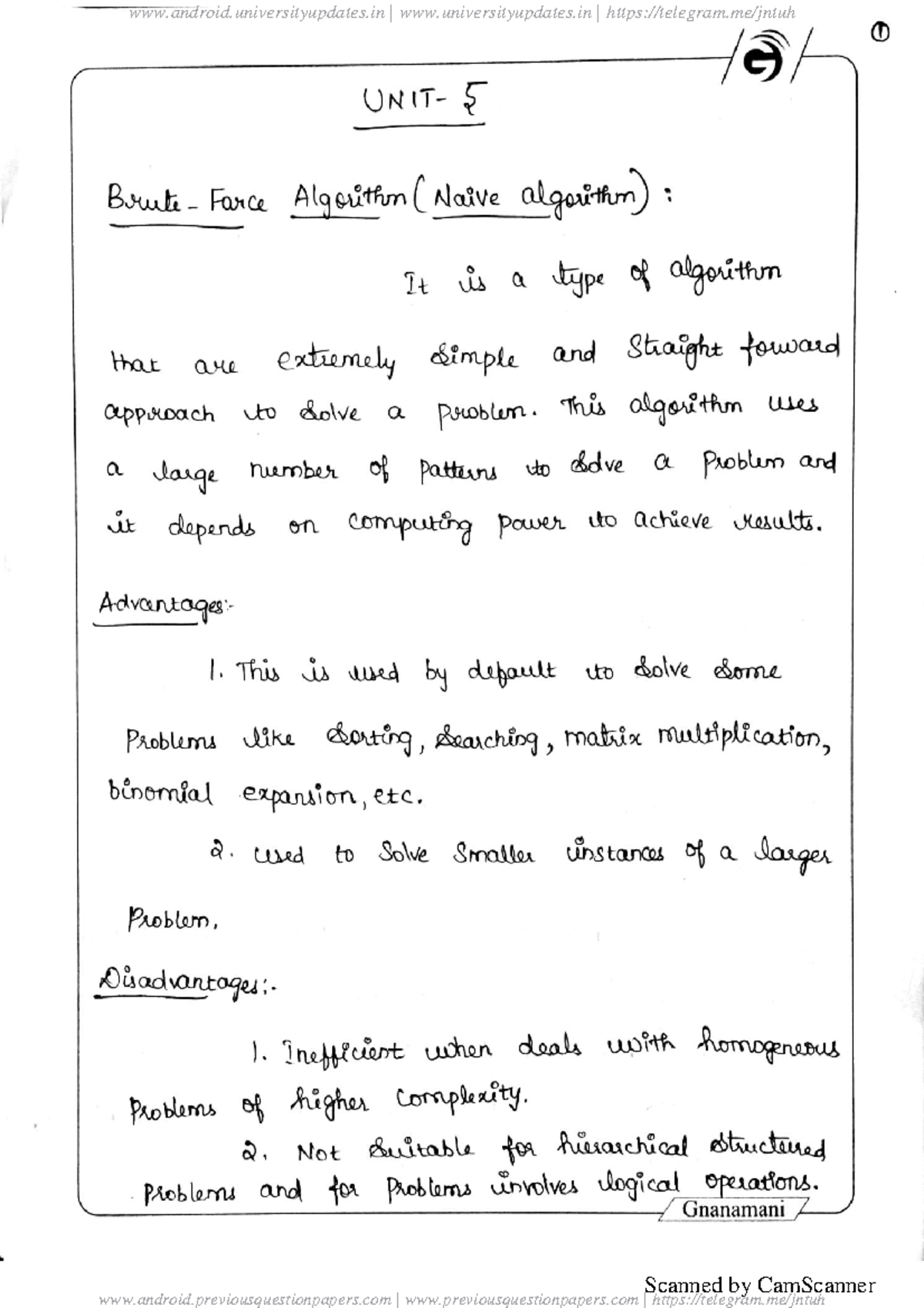DS Unit - 5: Naive and Advanced String Matching Algorithms Notes - Studocu