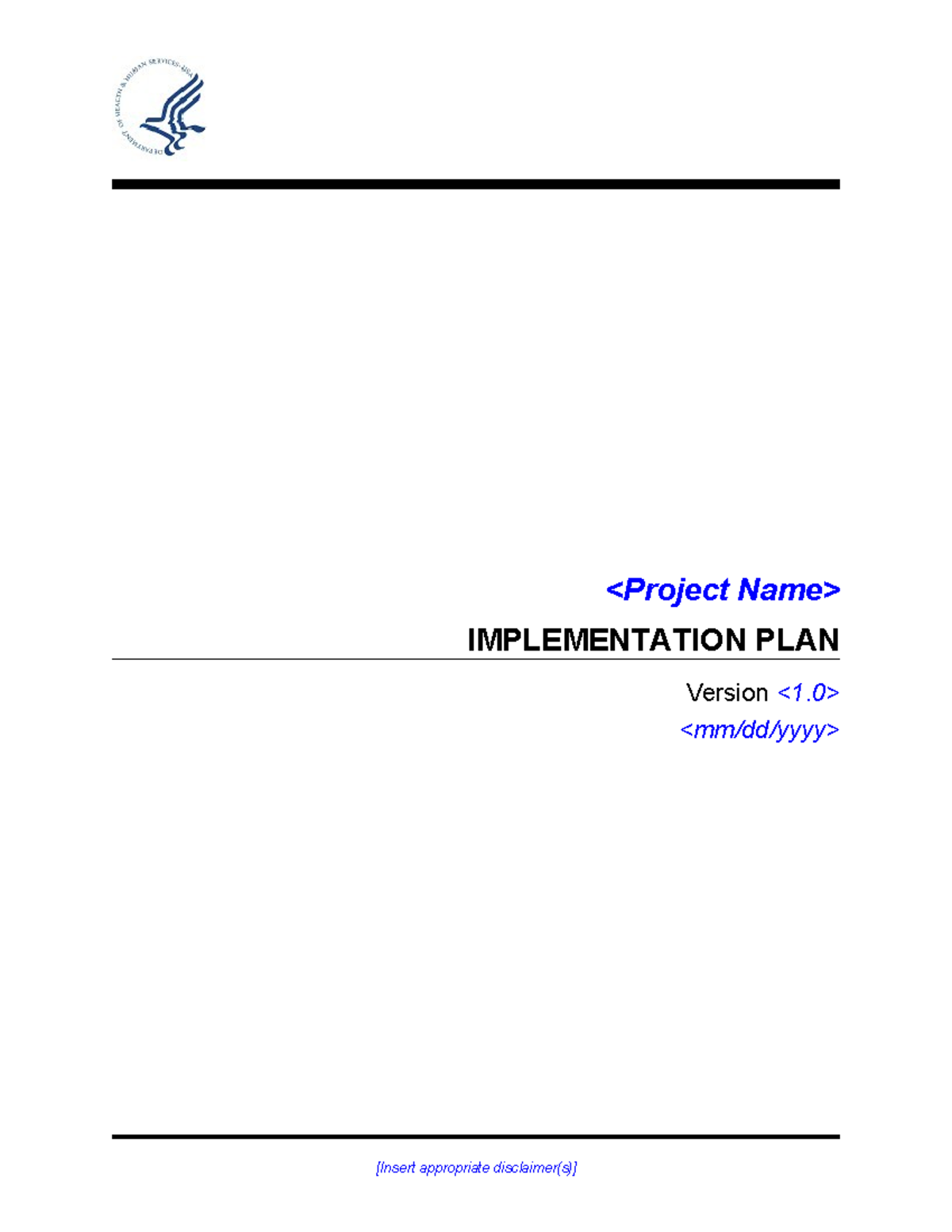 Eplc implementation plan templatewe - IMPLEMENTATION PLAN Version Notes ...