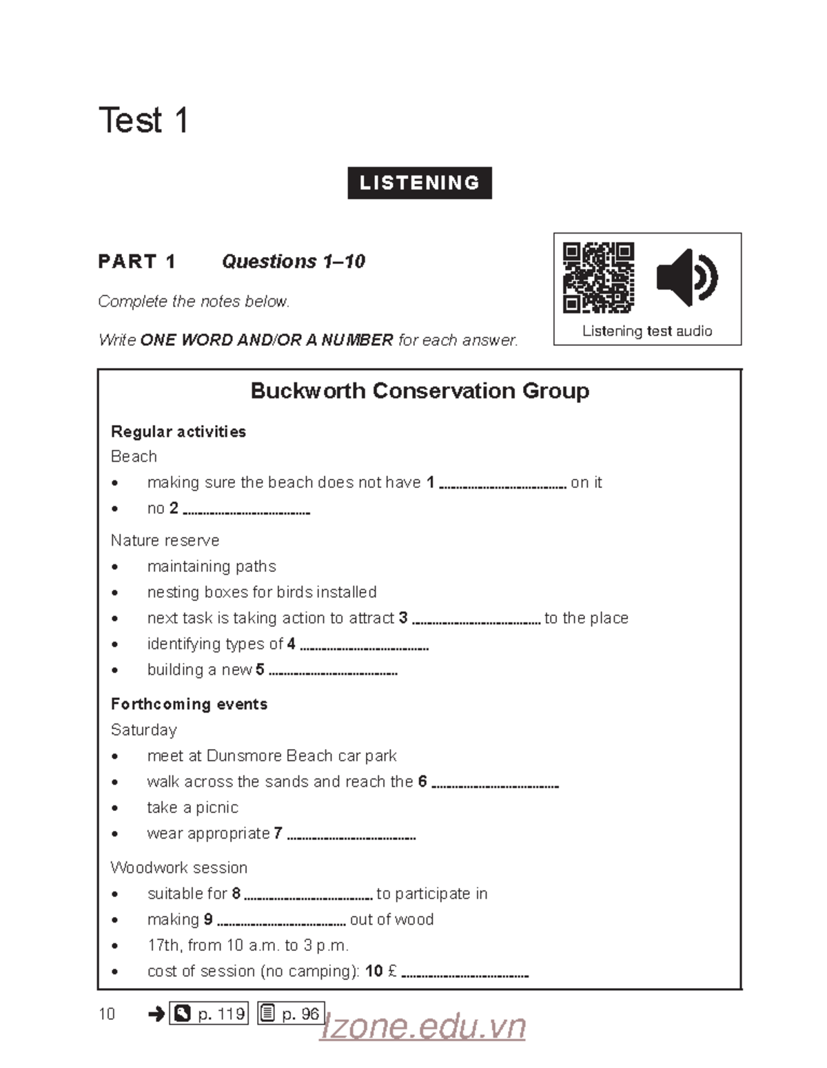 Cambridge 17 Listening - Practice Questions and Notes Guide - Studocu