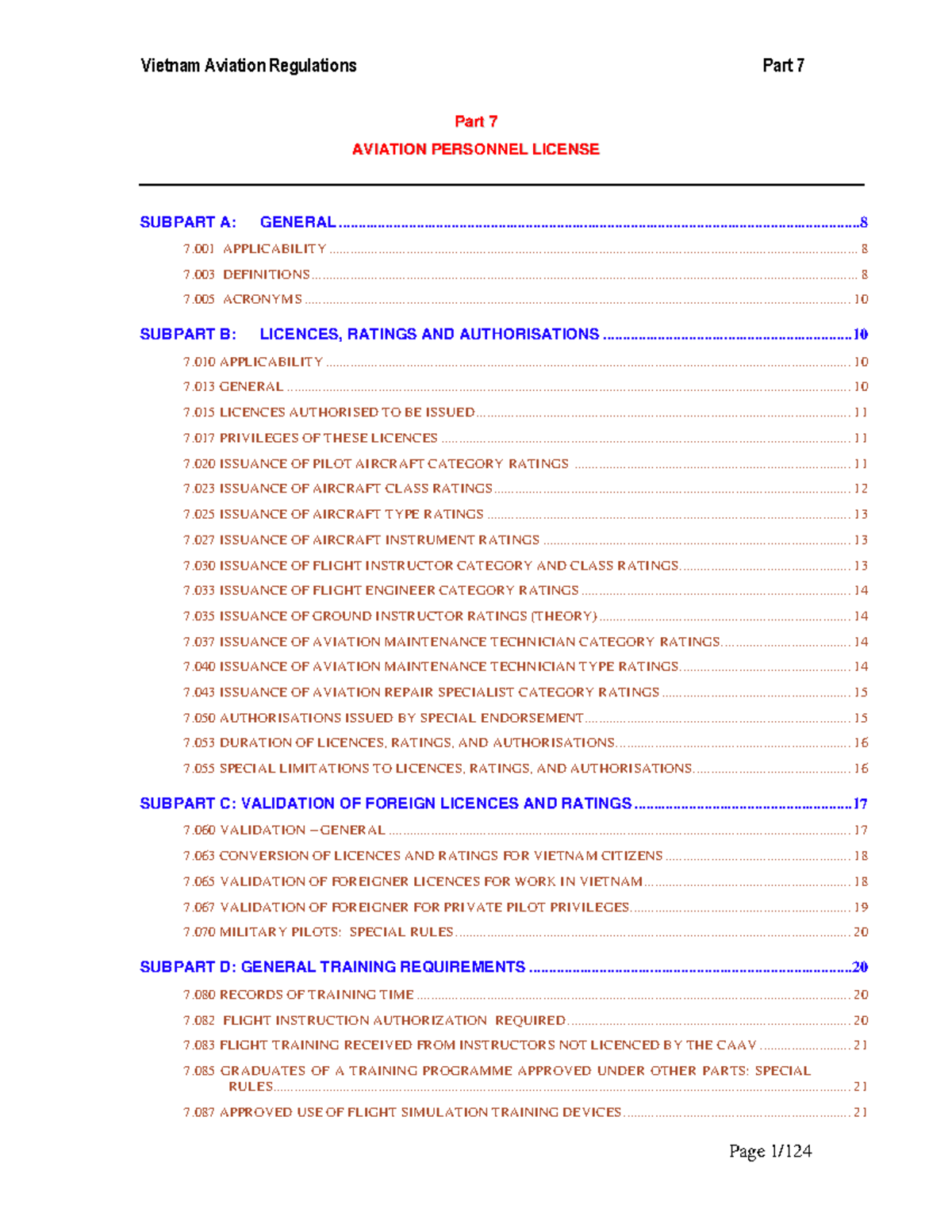 VAR7 - Aviation Personnel Licences: Regulations and Requirements - Studocu