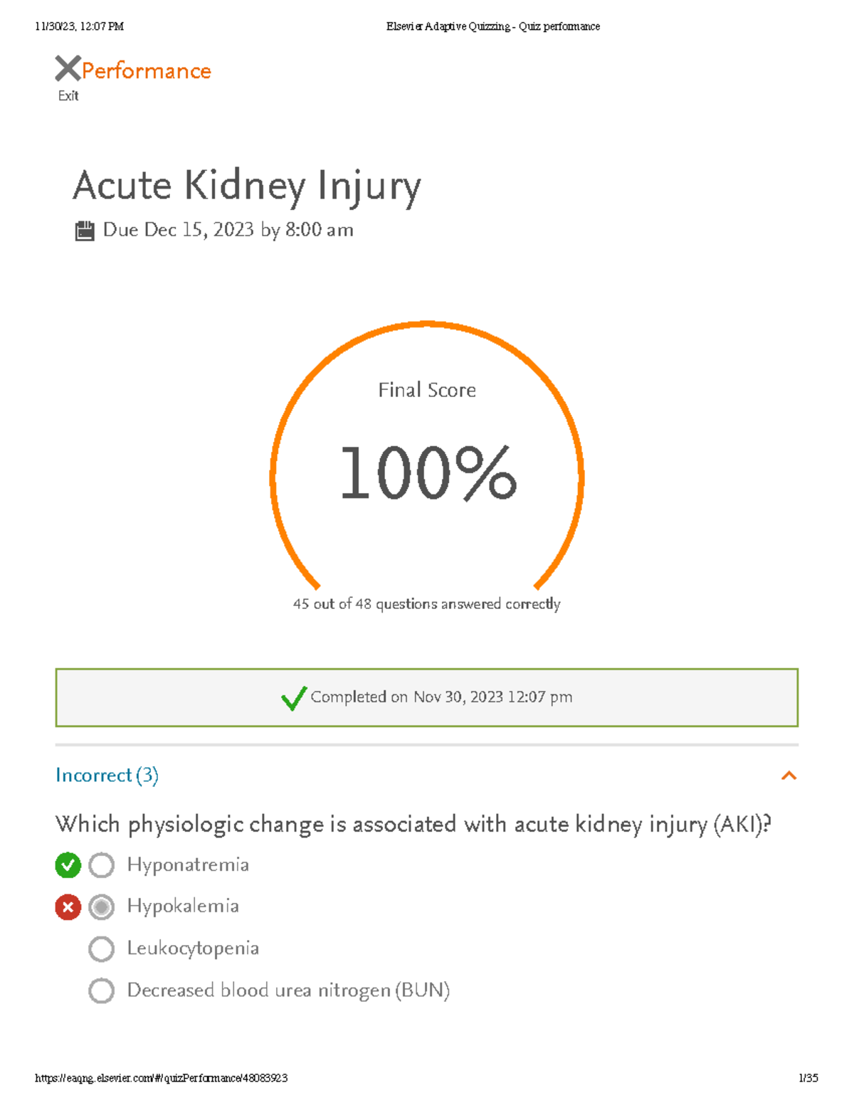 Acute Kidney Injury (AKI): Key Concepts and Assessment Insights - Studocu