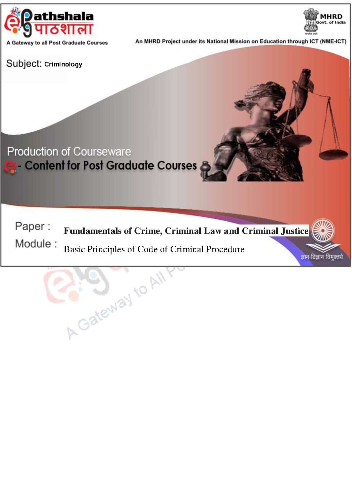 1521104068 Basic Principlesof Codeof Criminal Procedure - Criminology ...