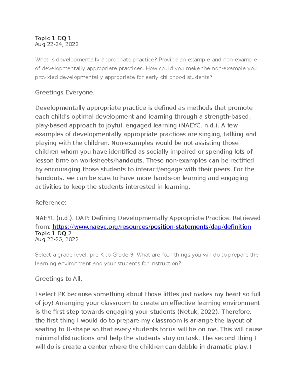 ECE-220 - Clinical Field Experience B: Observation & Reflection Notes ...