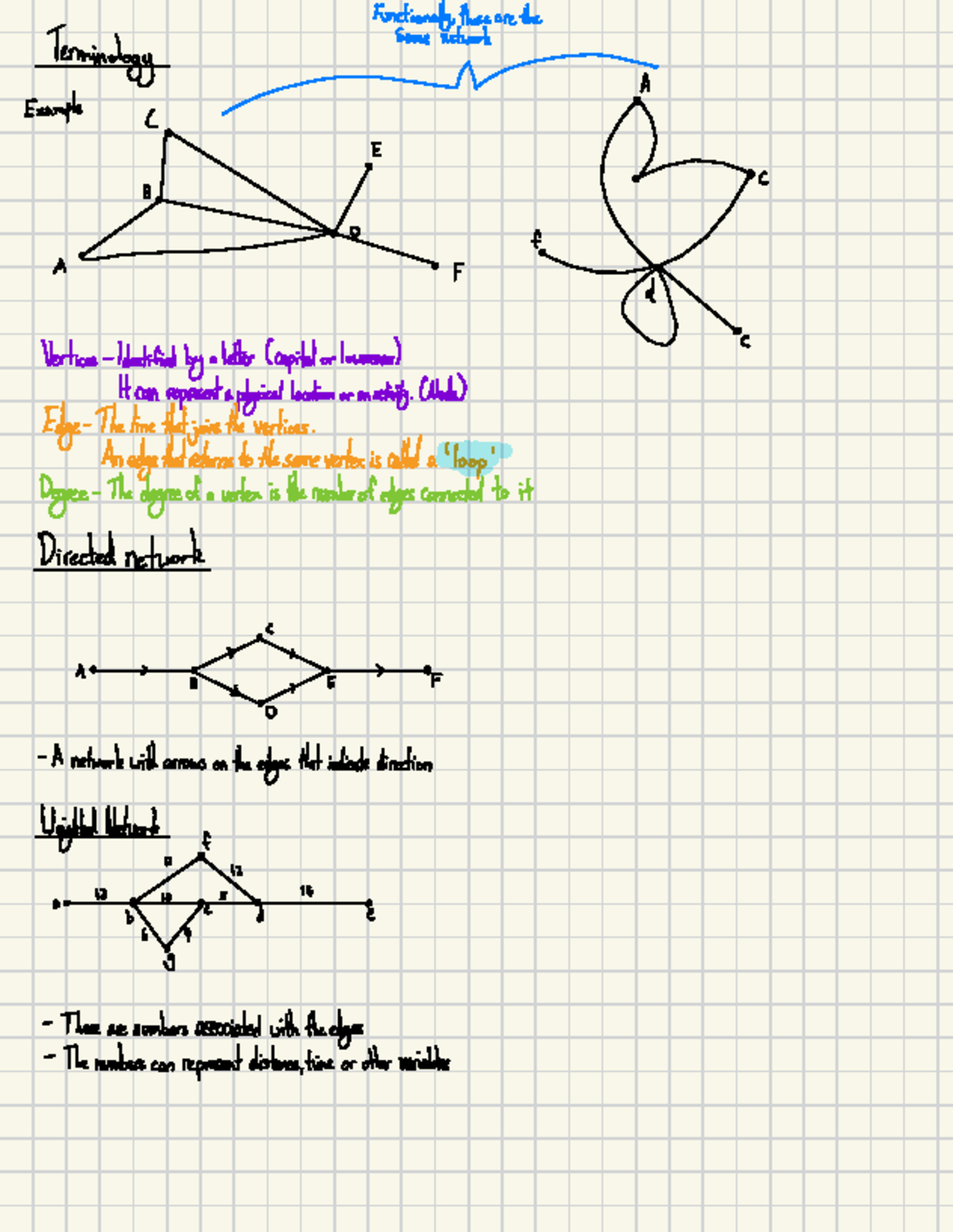 Networks - Functionally , these are the same network Terminology ...