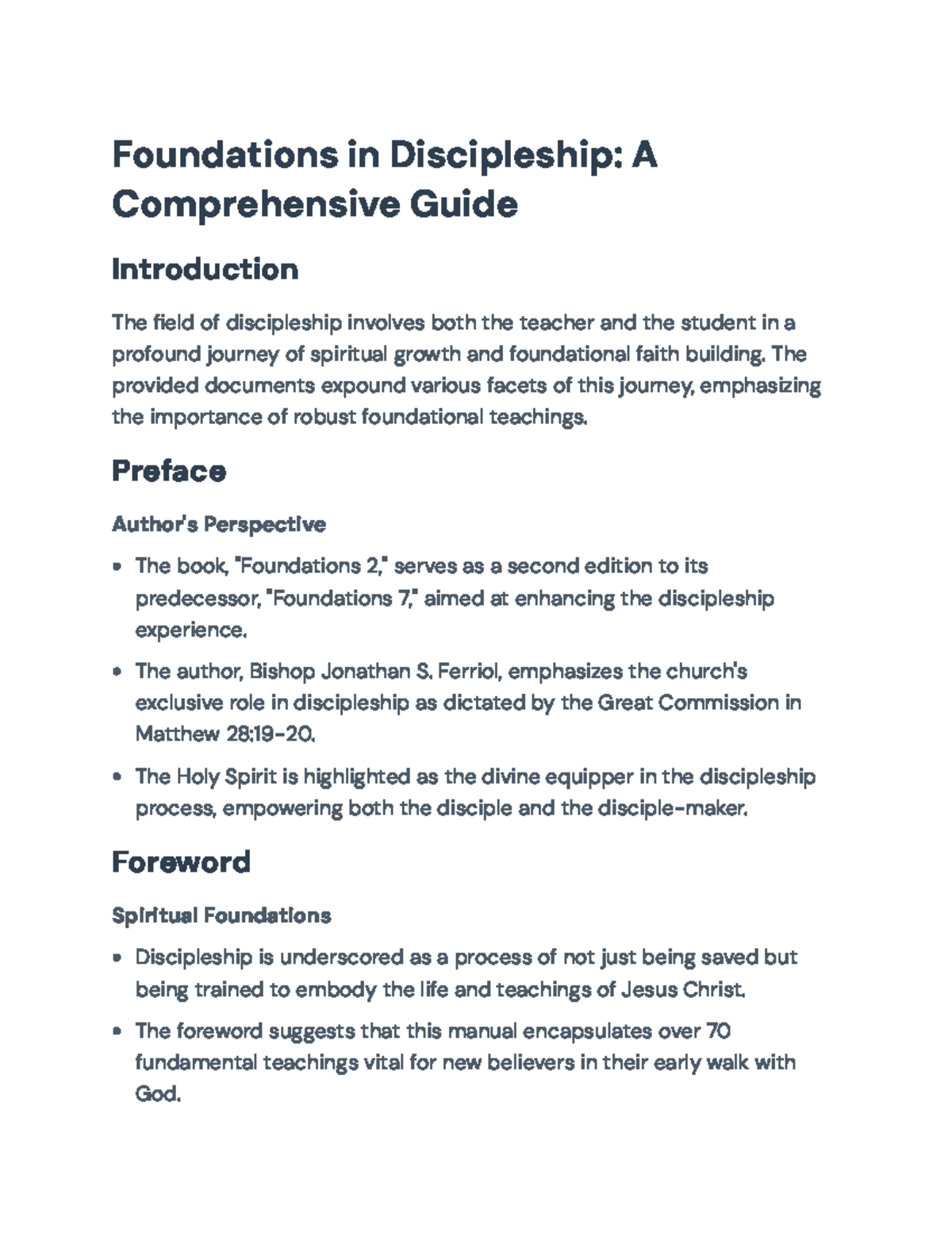 Foundations in Discipleship: A Comprehensive Guide for New Believers ...
