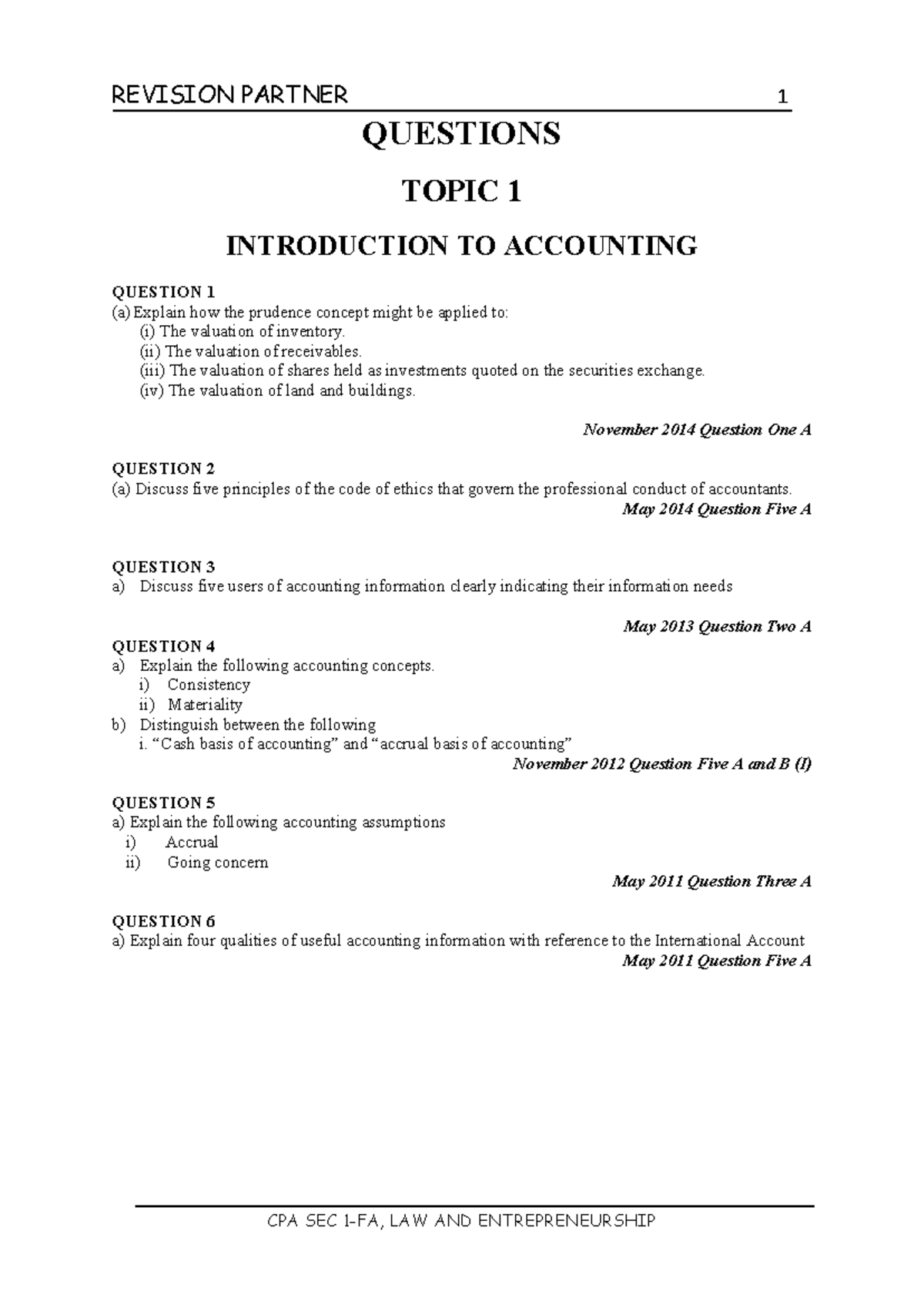 Financial Accounting Q&A Compilation - ACCT 101 Final Exam Review - Studocu