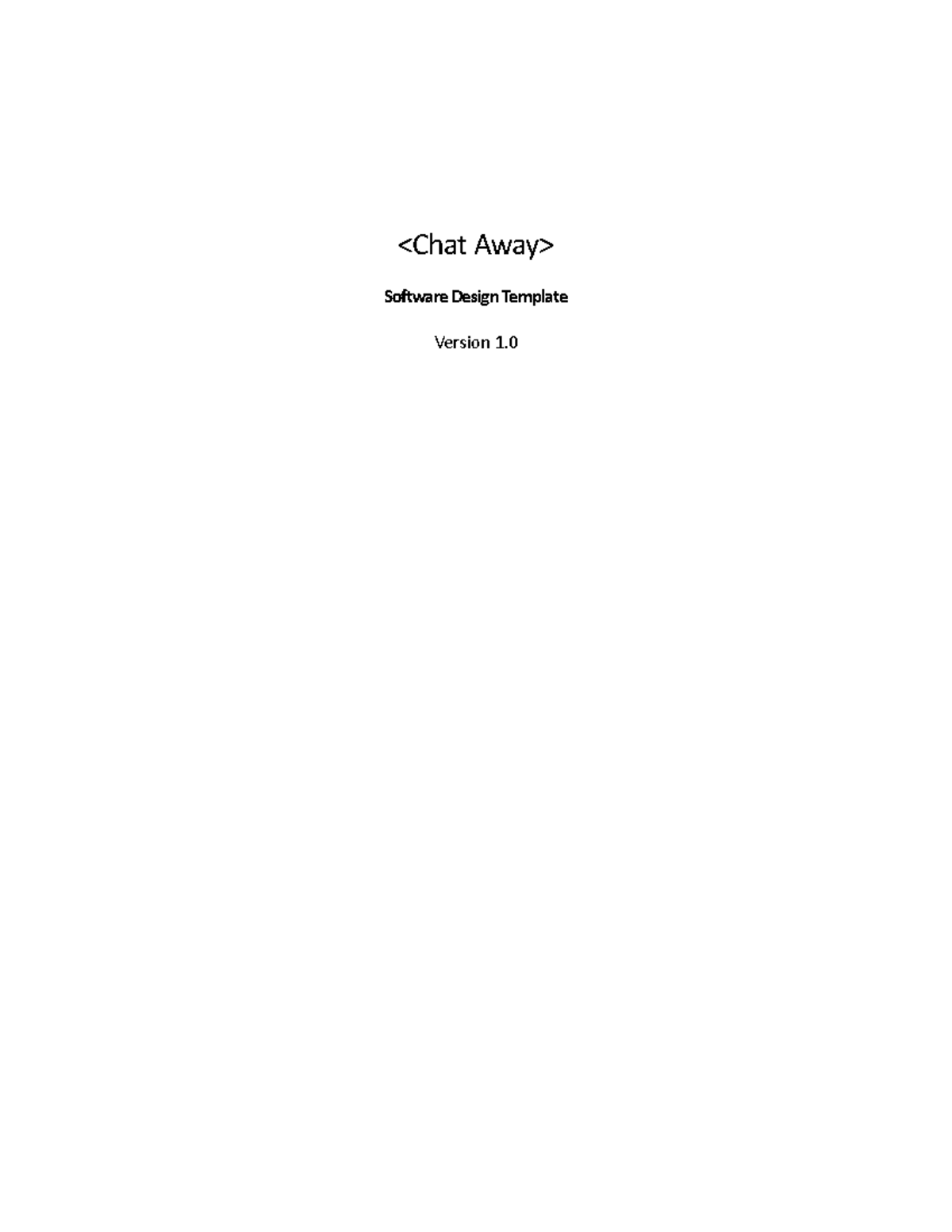 CS 230 Module 2 Assignment Software Design Template for "Chat Away ...