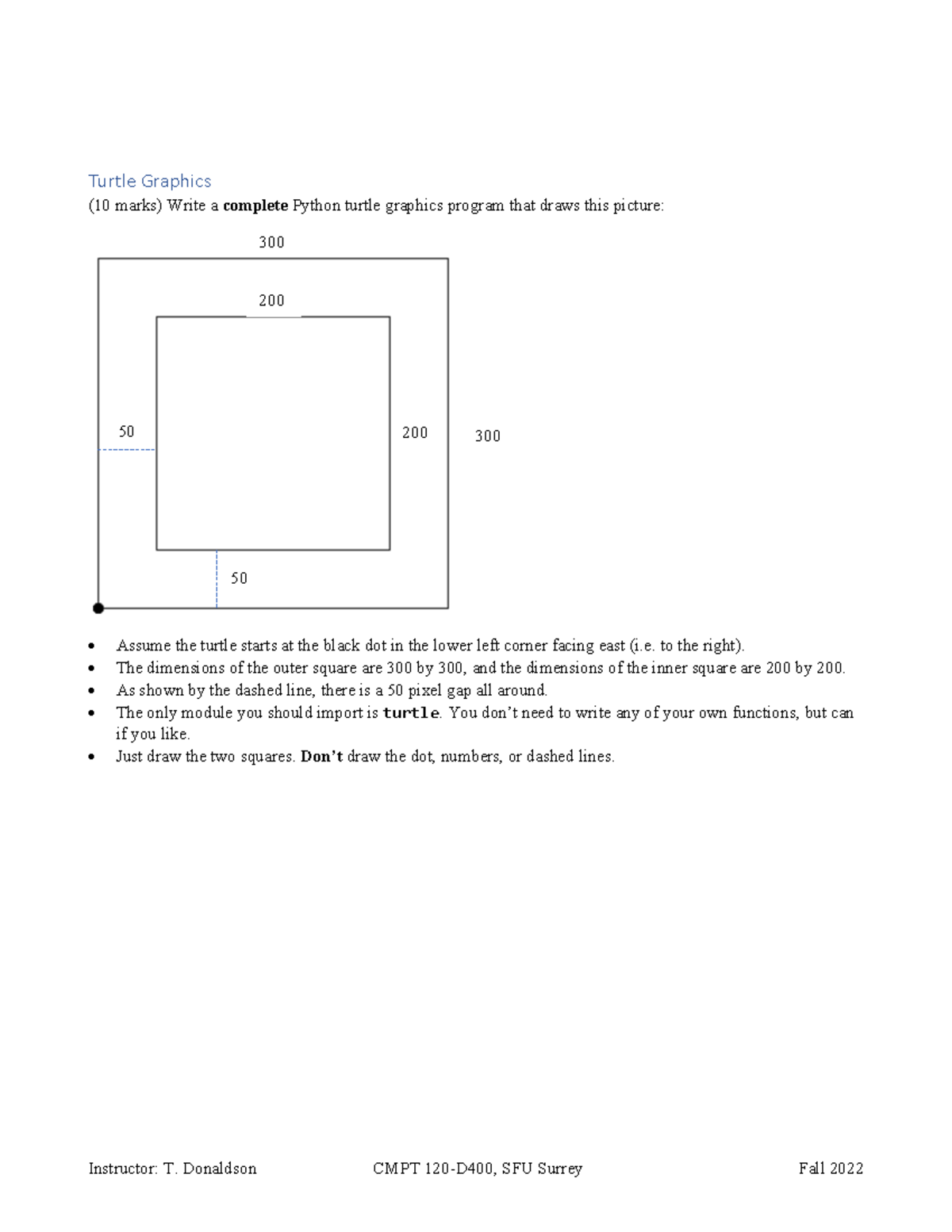 Ex5 - Python Turtle Graphics & Functions Exercise Notes - Studocu