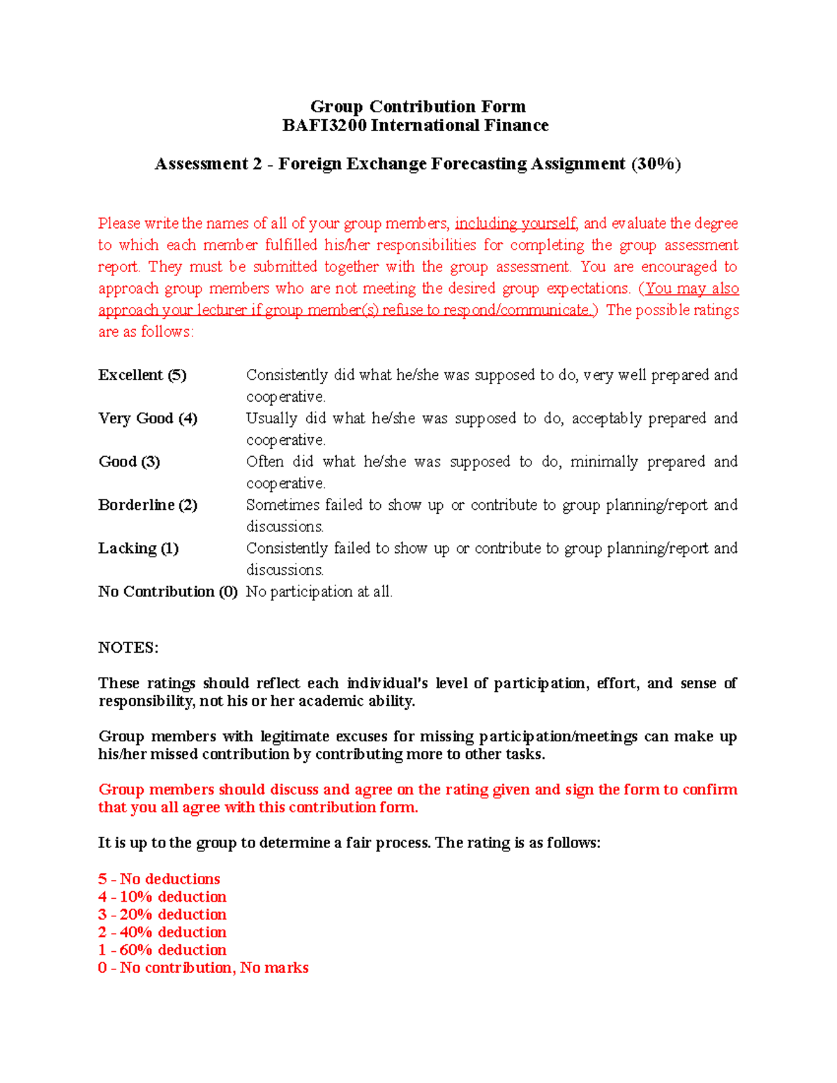 BAFI3200 Group Contribution Form-1 - Group Contribution Form BAFI3200 ...