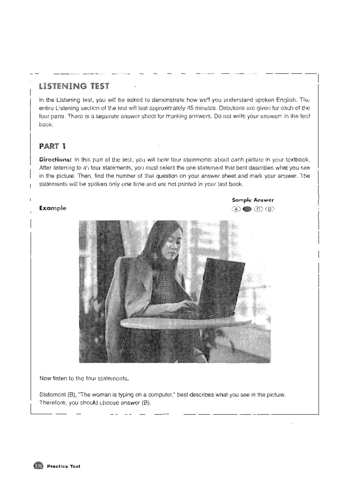 Listening Test Instructions and Practice Questions for ESL Students ...