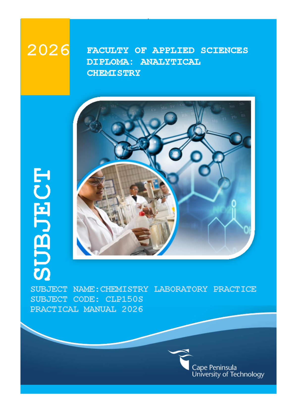 CLP150S Chemistry Laboratory Practice: Practical Manual 2026 - Studocu