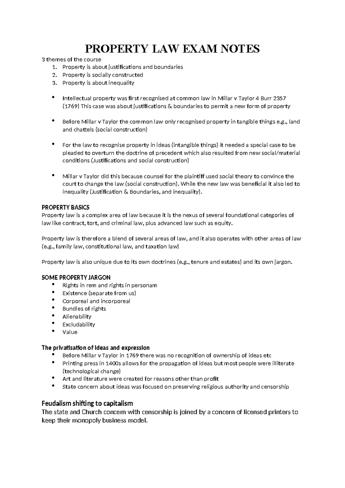 Final Exam Notes on Mabo and Native Title (Law 101) - Studocu