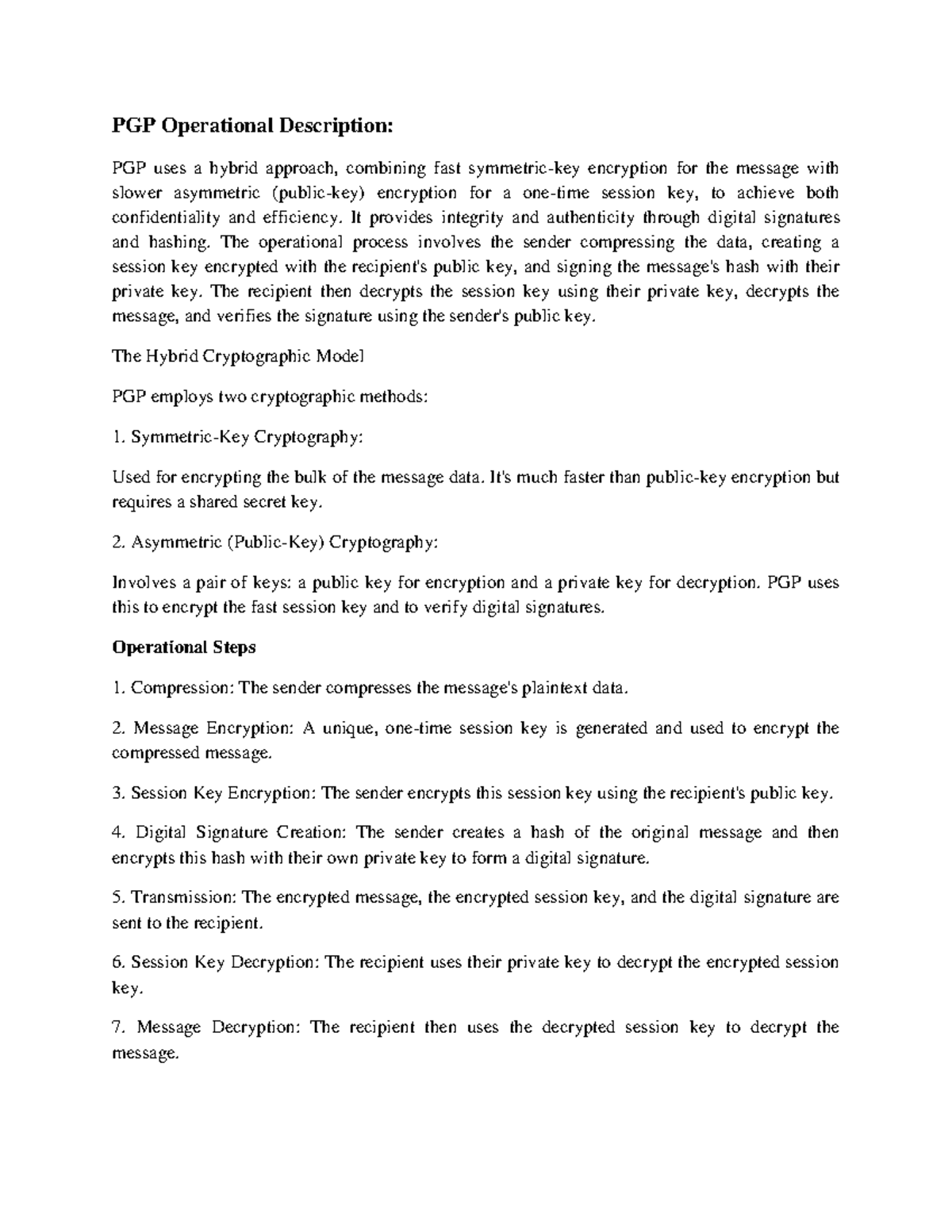 Unit-4 Notes: PGP Operational Description and Key Management - Studocu