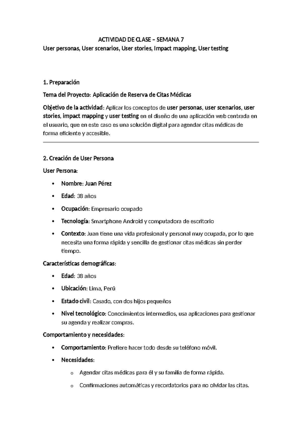 Actividad de Clase 7: User Personas, Scenarios y User Stories para App ...