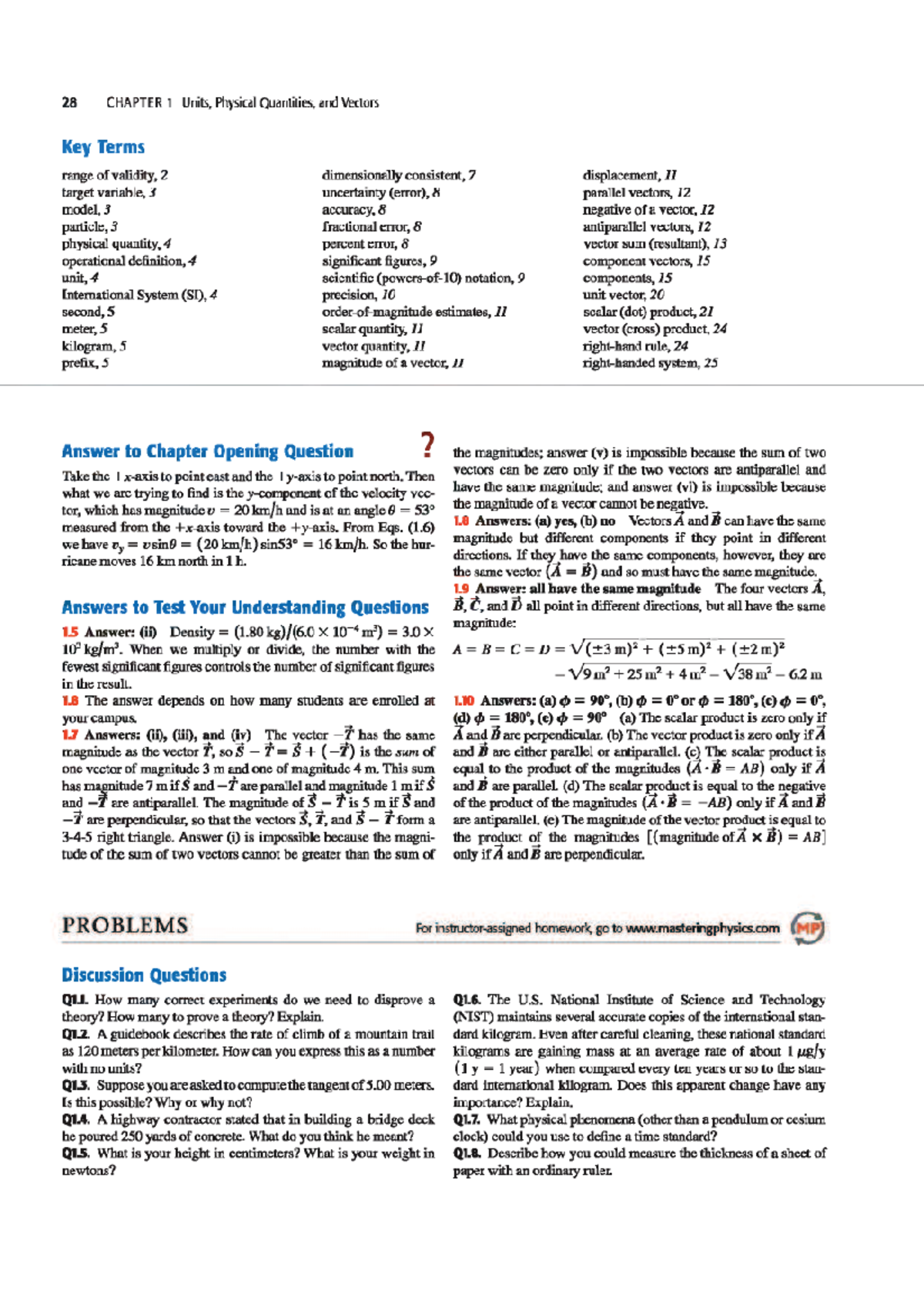 Chapter 1 Unit Conversion Significant Figures Problems Vật Lý I