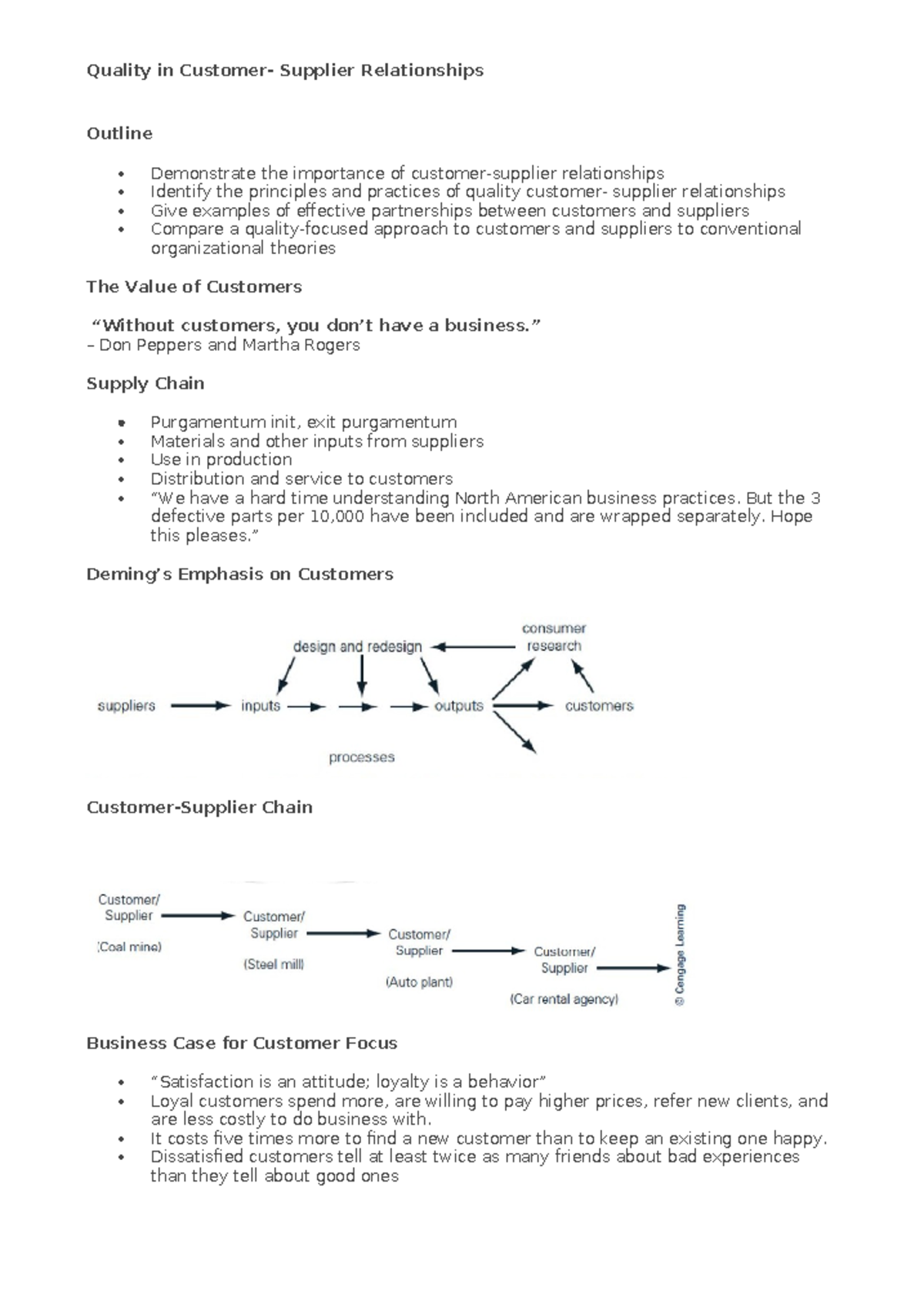 CBME 5-6 - CBME chapter 5-6 - Quality in Customer- Supplier ...