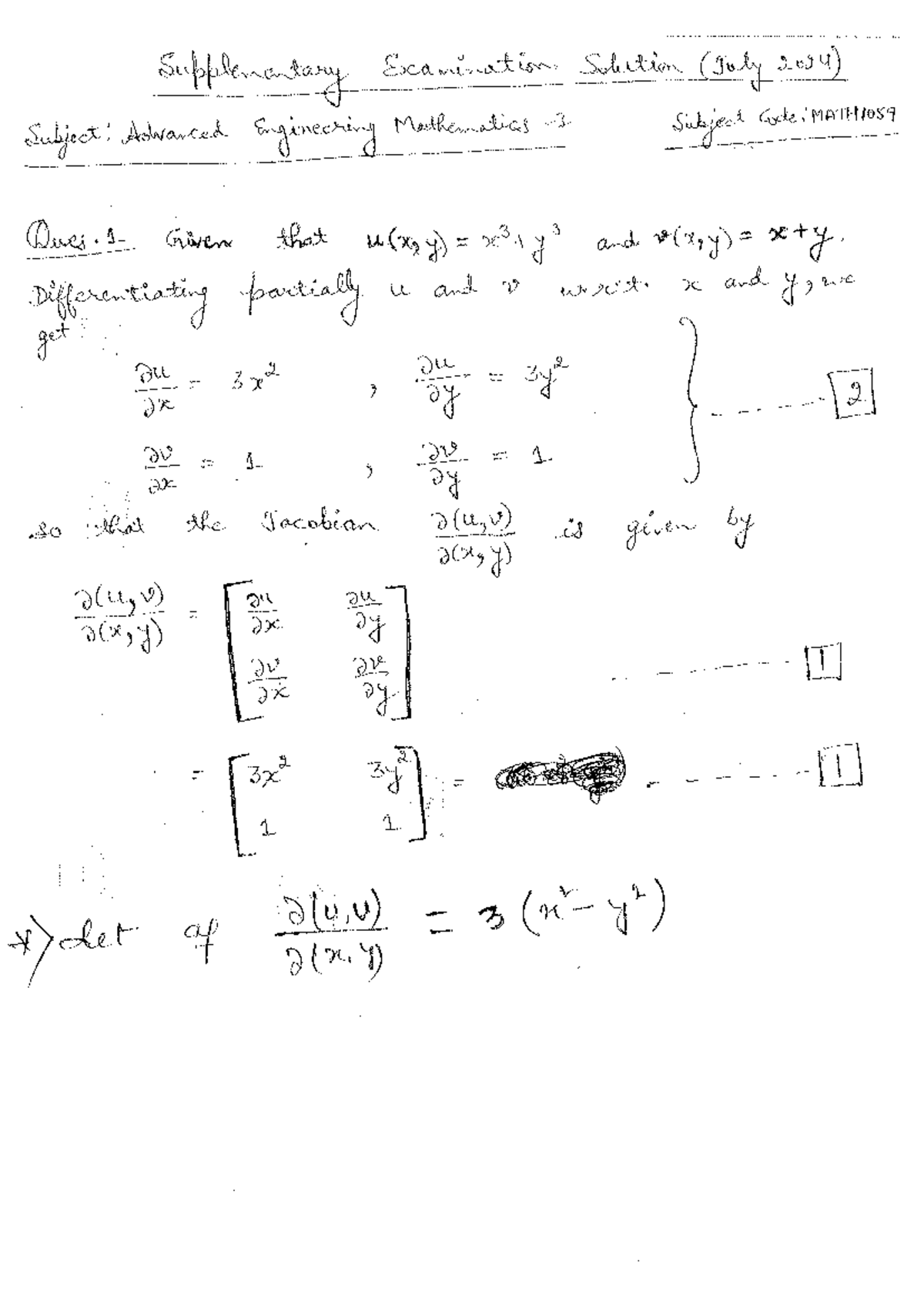 MATH1059 Advanced Engineering Mathematics Tutorial Solutions - Studocu