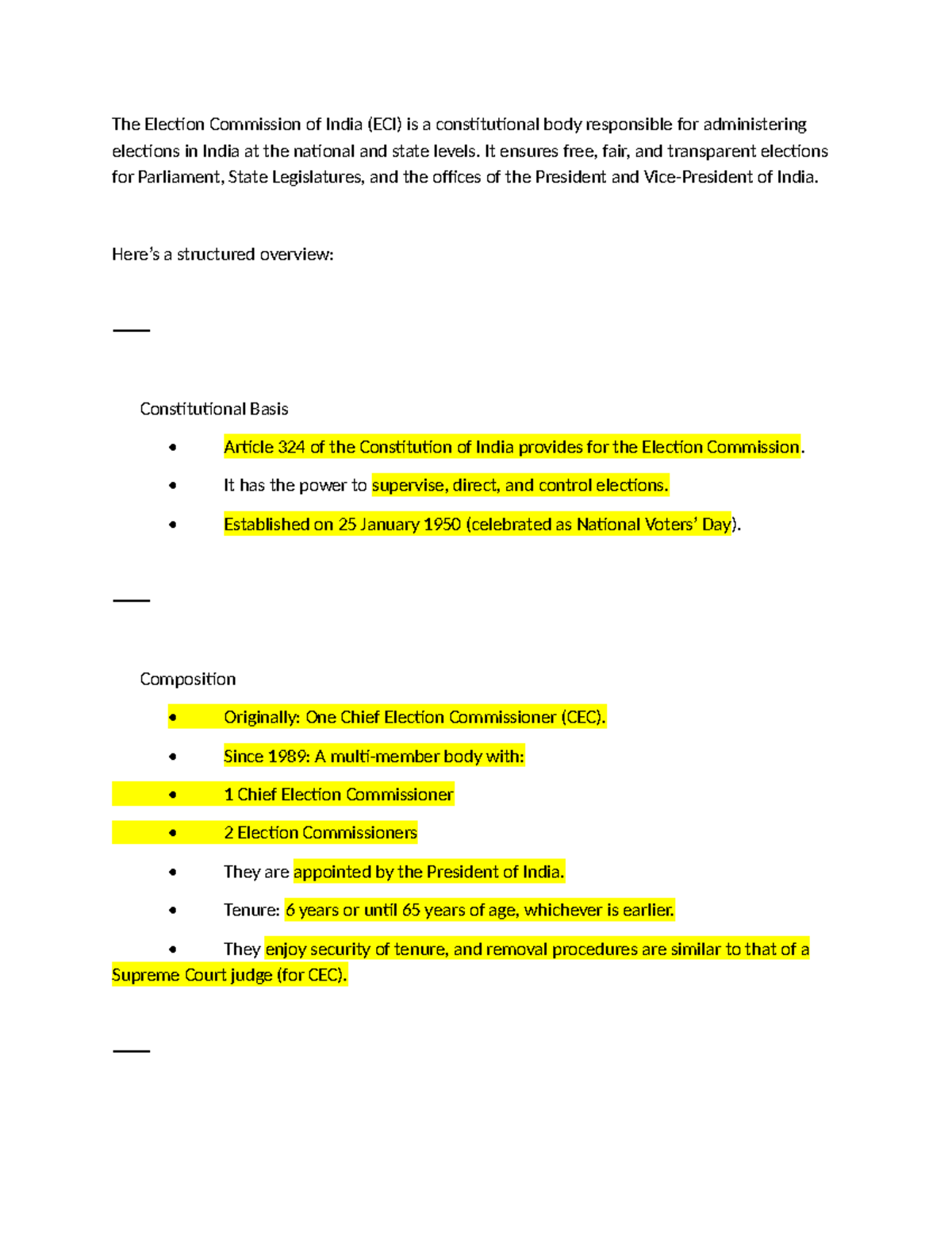 Election Commission of India (ECI): Structure, Powers, and Significance ...