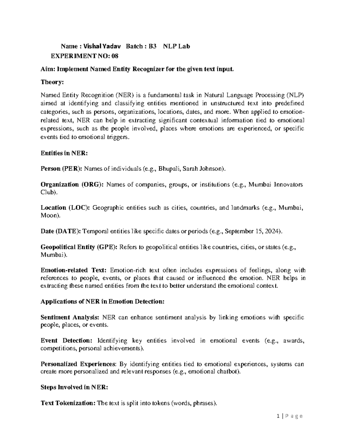 NLP 9 - Practical Guide to Named Entity Recognition in Emotion ...