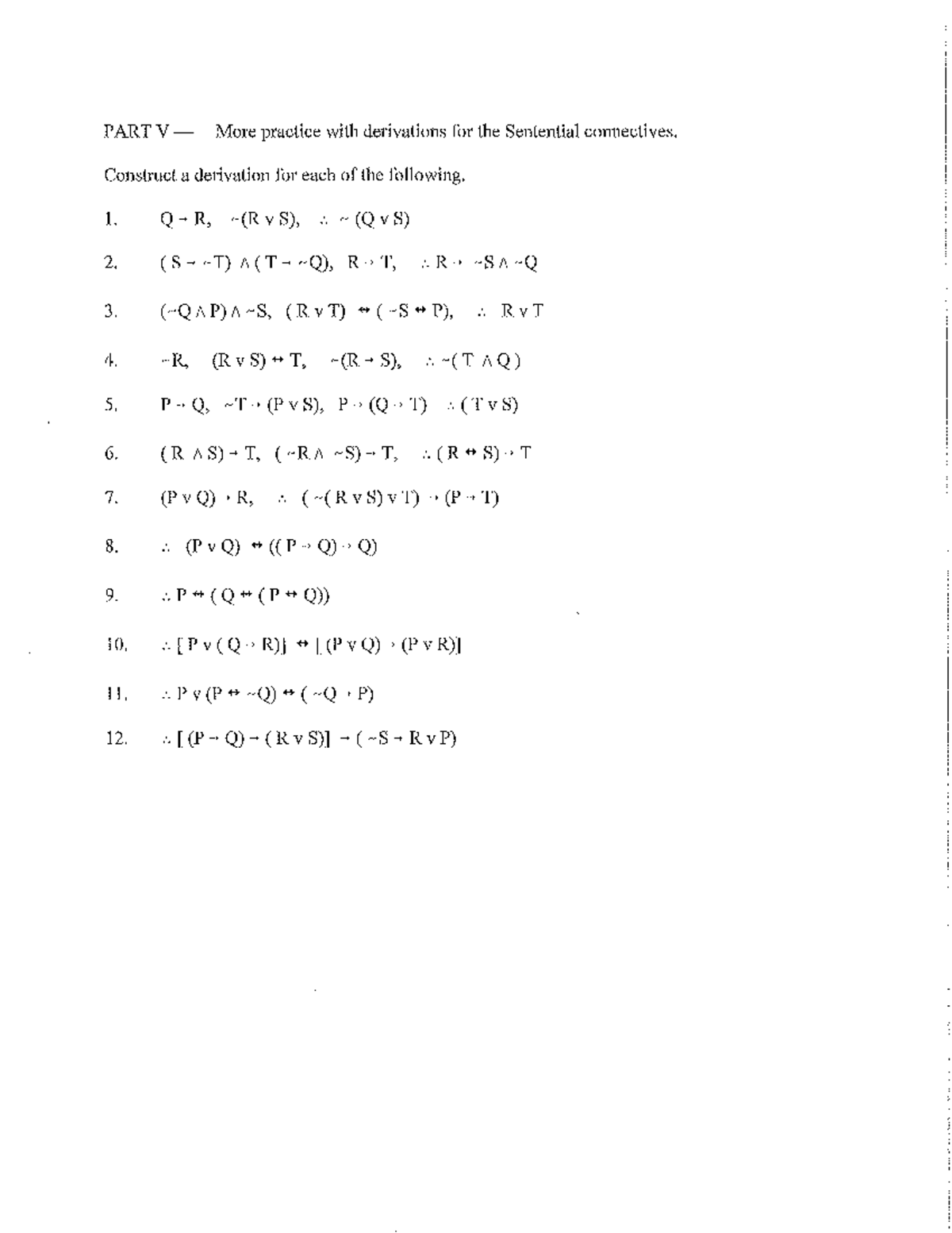 Extra Derivation Practice - PHIL 2100 - PART V More practice with ...