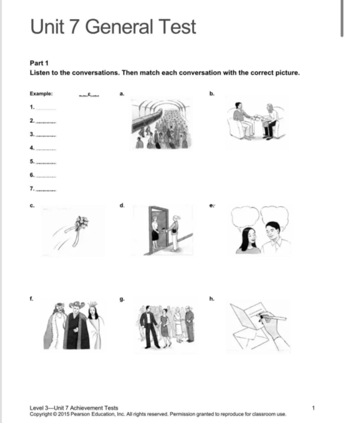 Unit 7 - General Test: Conversations, Definitions & Writing Tasks - Studocu
