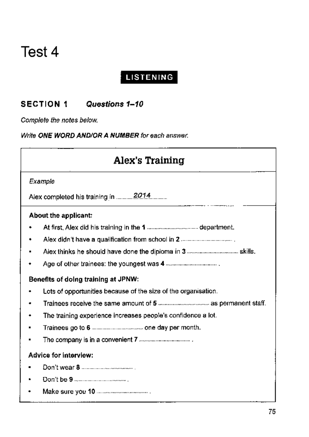 IELTS Listening Practice: Test 4 Sections 1-3 Questions - Studocu