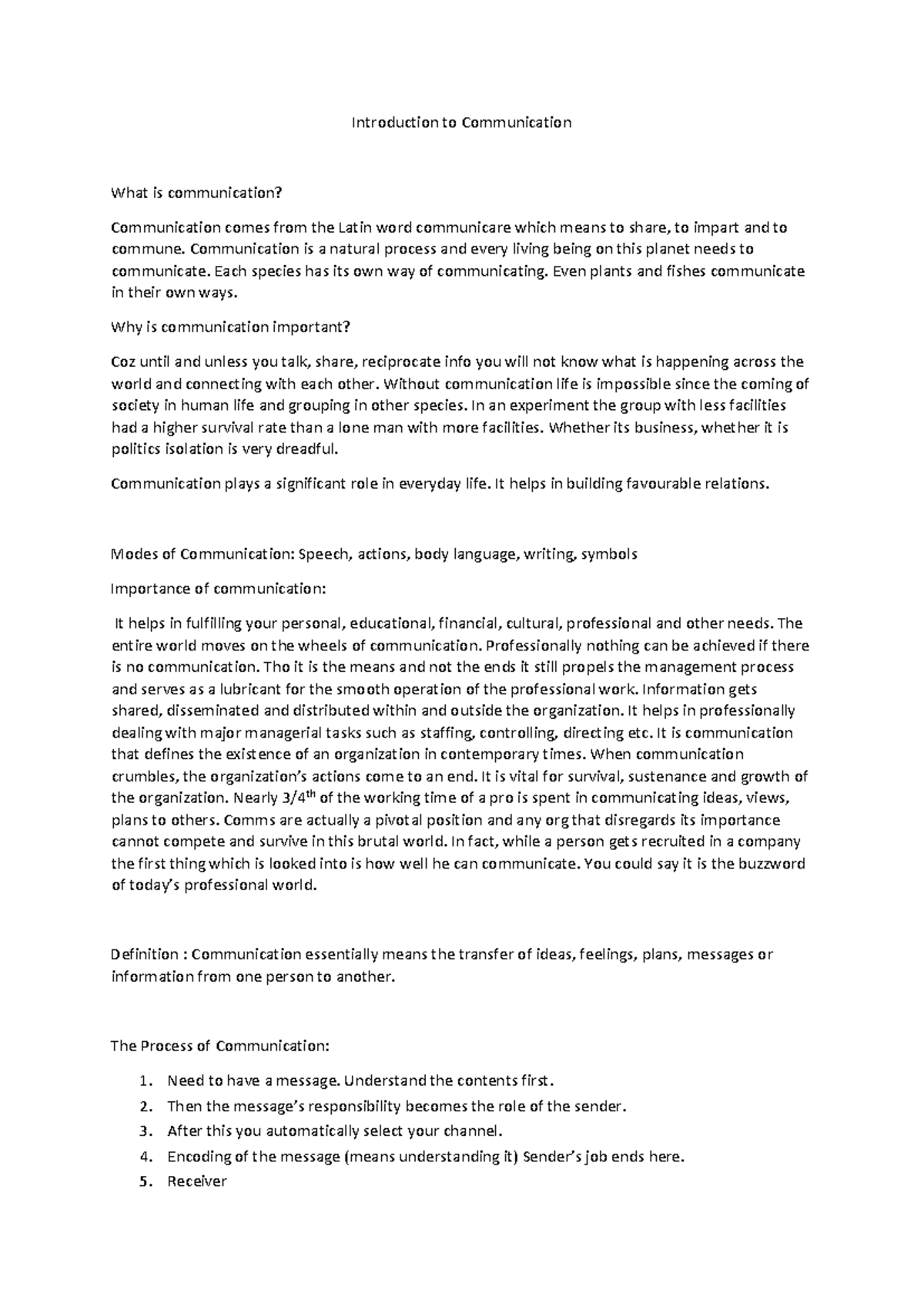 Combined - Notes prepared during classroom lecture - Introduction to ...