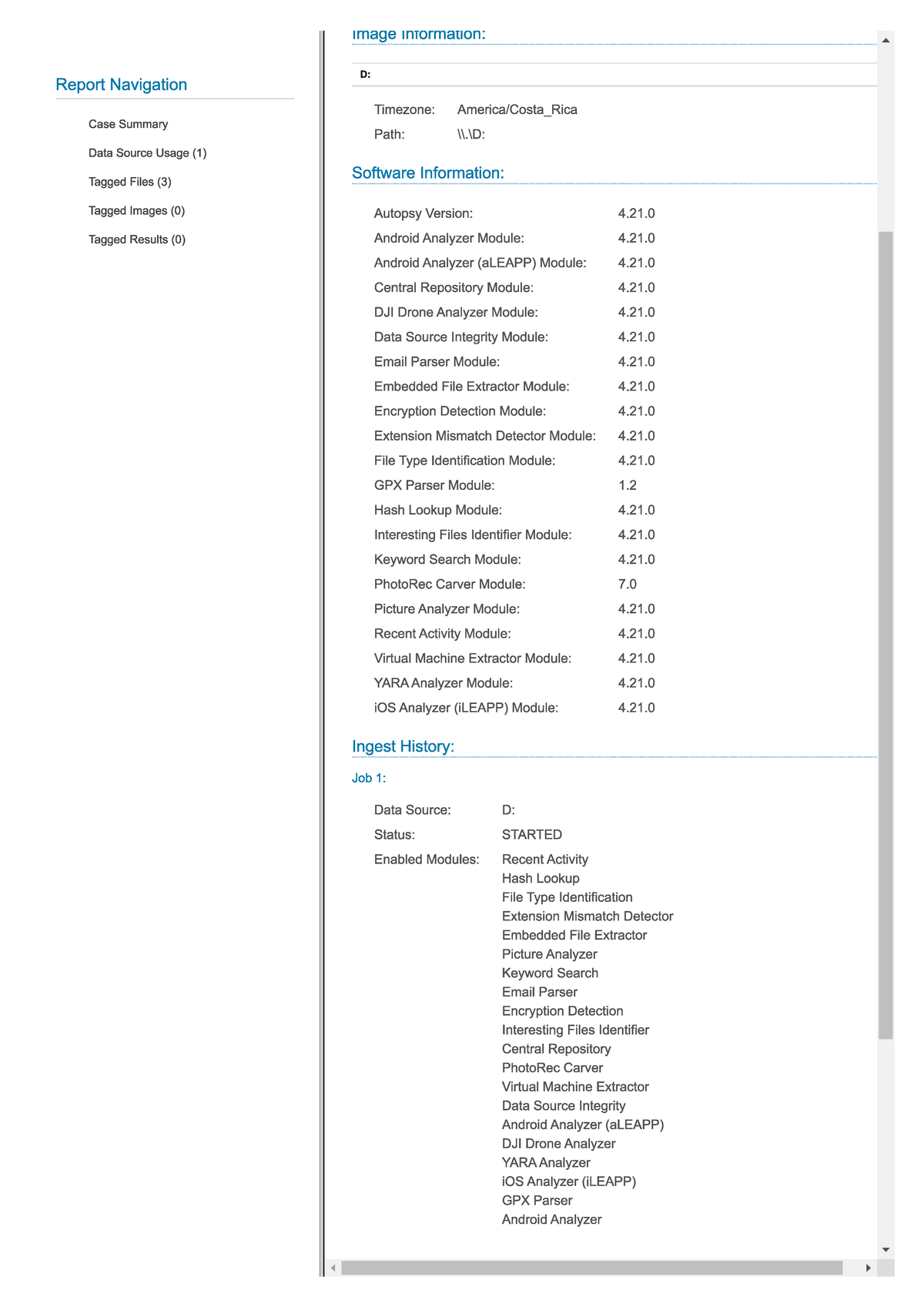 Report on Data Source Usage and Module Analysis for D: Drive - Studocu