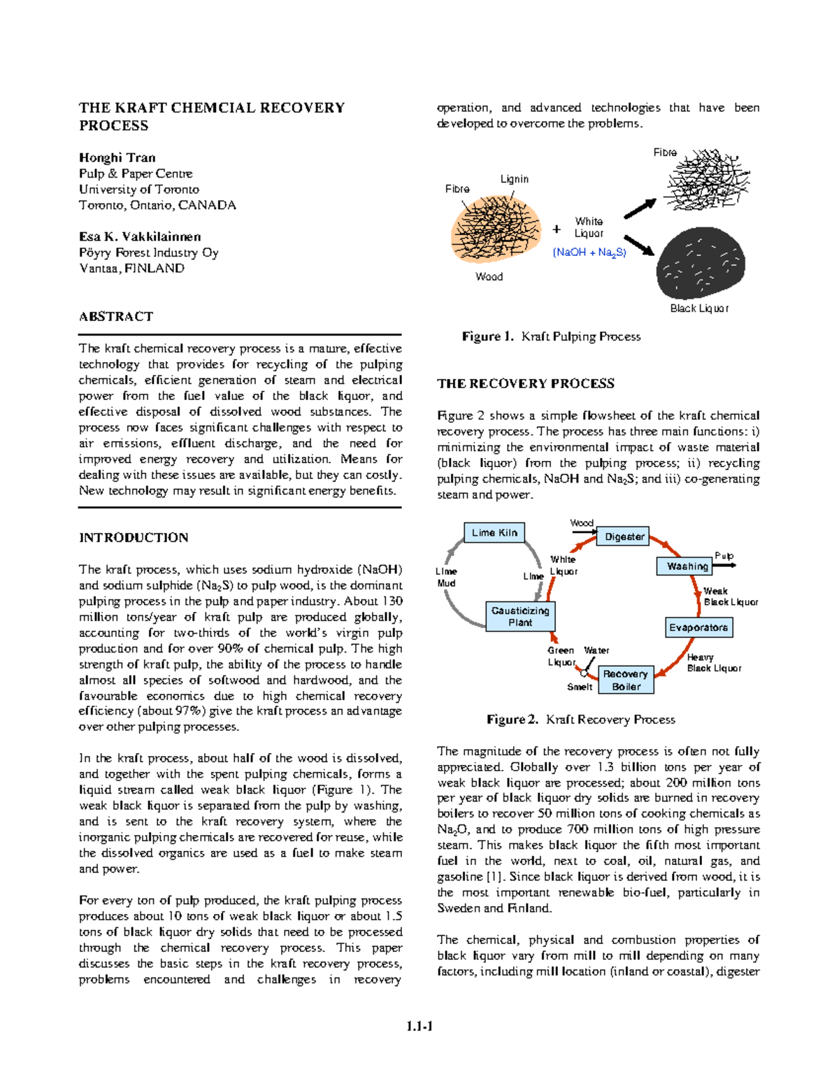 Kraft Chemical Recovery Process: Challenges and Innovations - Studocu