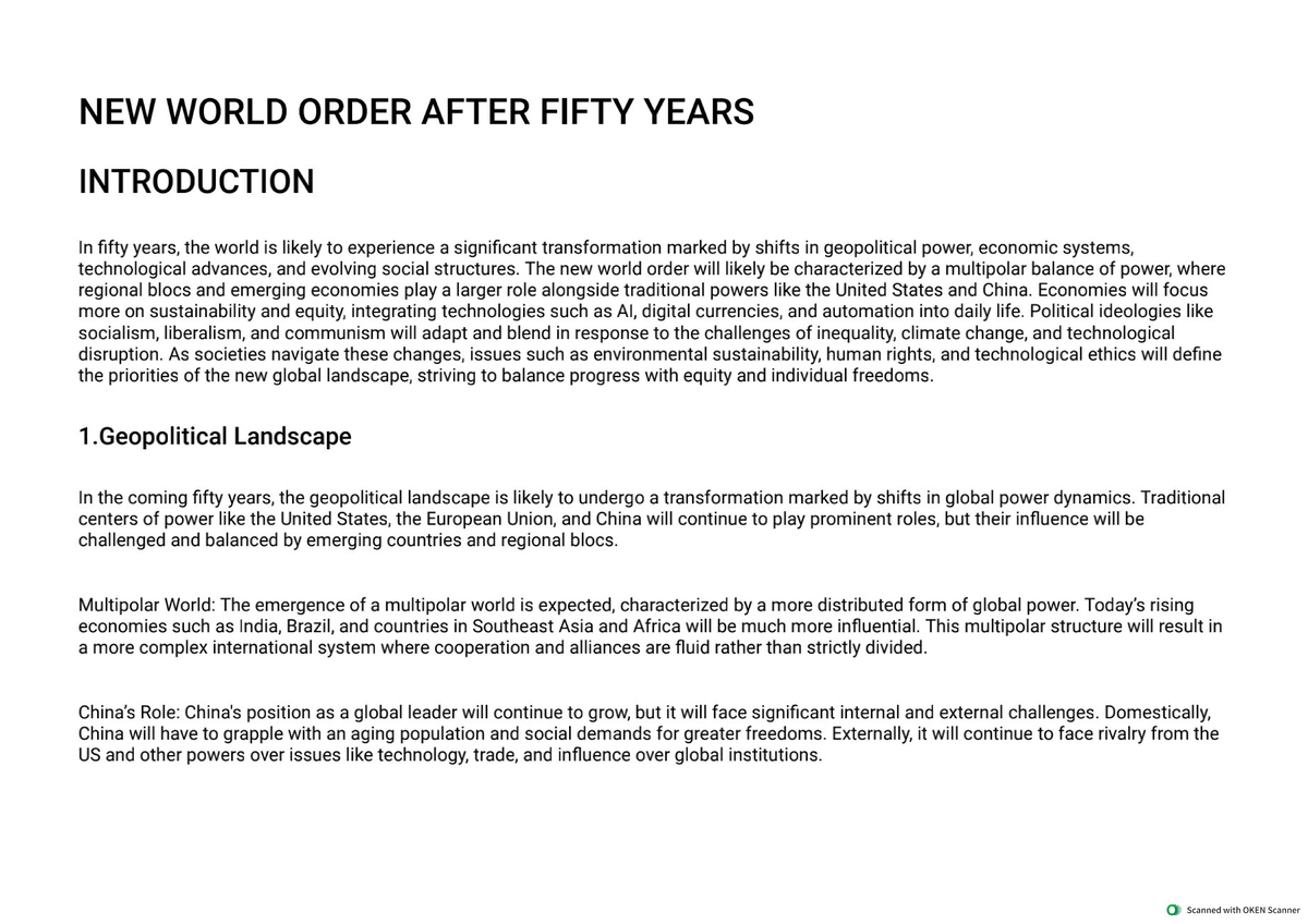 NEW WORLD ORDER IN 50 YEARS: AAKASH MUSHTAQ'S VISION OF THE FUTURE ...