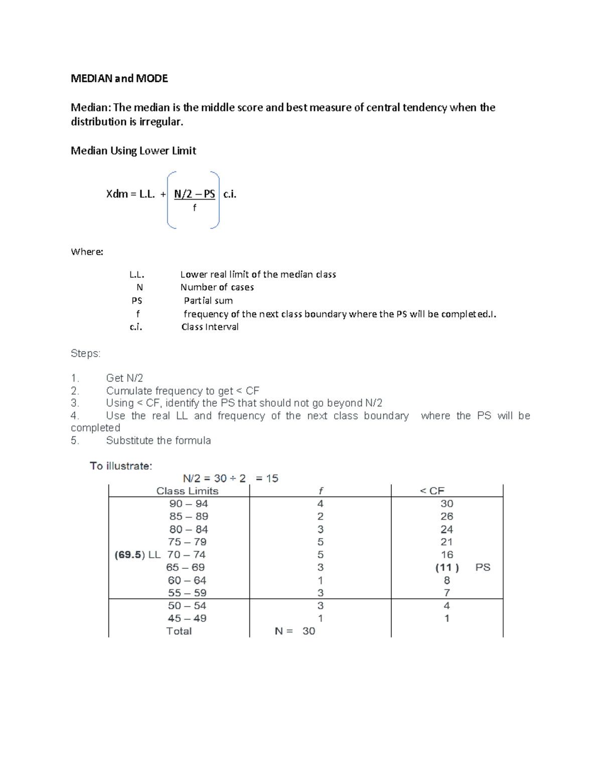 Median and MODE - MEDIAN and MODE Median: The median is the middle ...