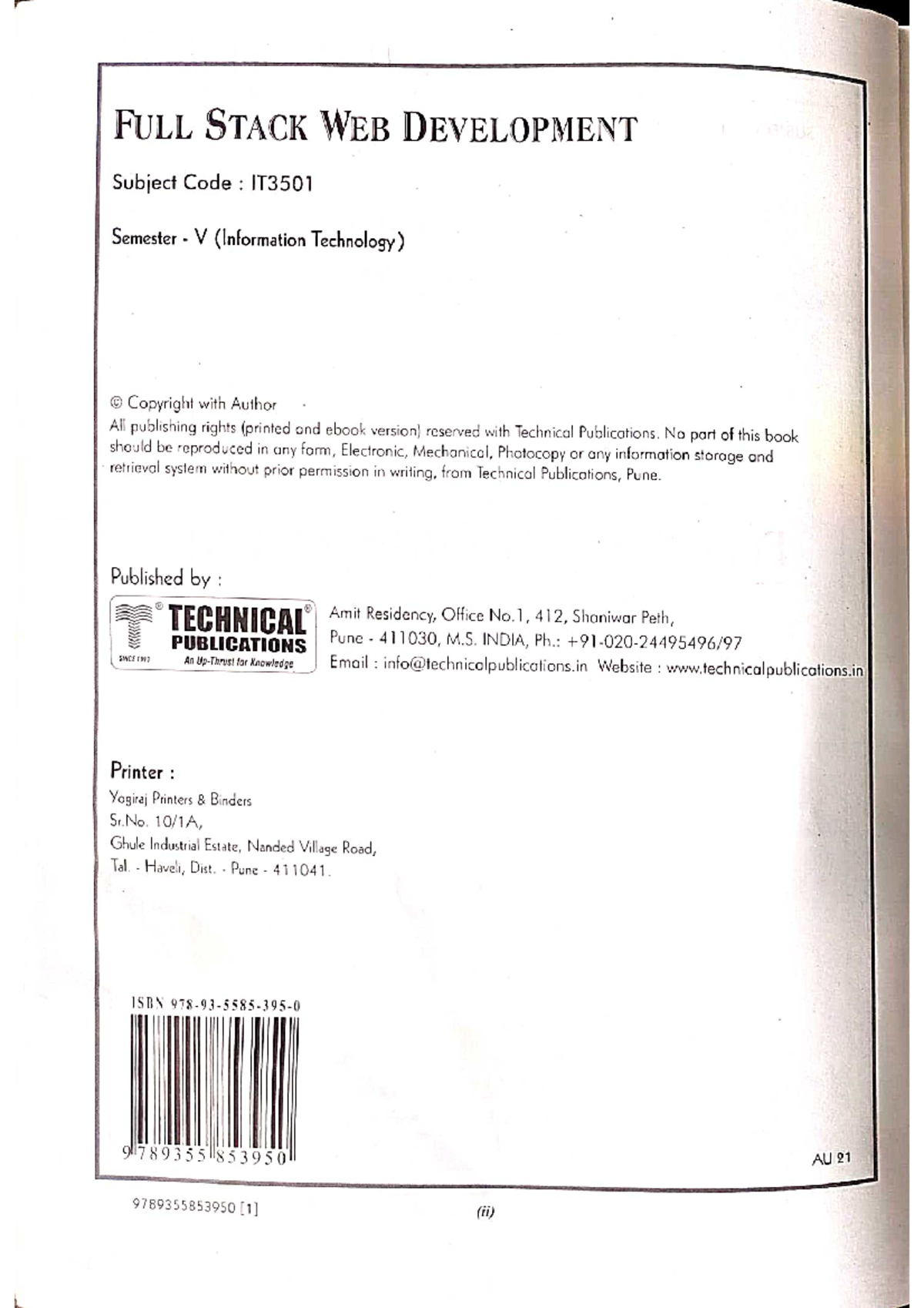 FSWD-SEM-5 - good - FULL STACK WEB DEVELOPMENT Subject Code : IT ...