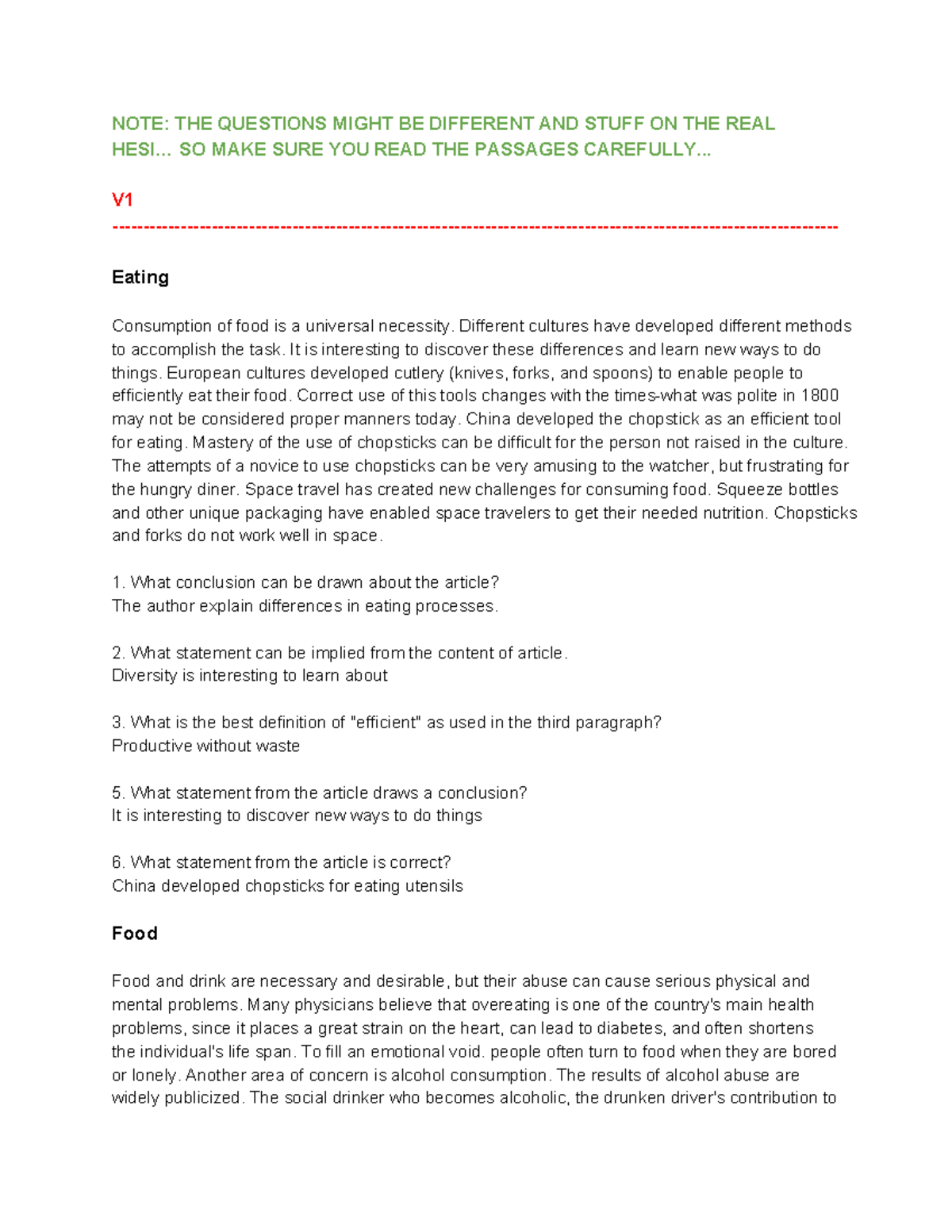 Reading-1: Insights on Food, Culture, and Communication - Studocu