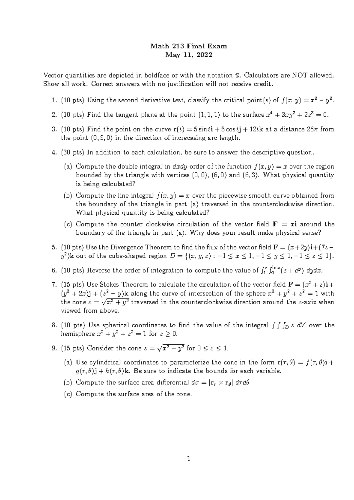 Math 213 Final Exam Guide - Fall 2022 Edition - Studocu
