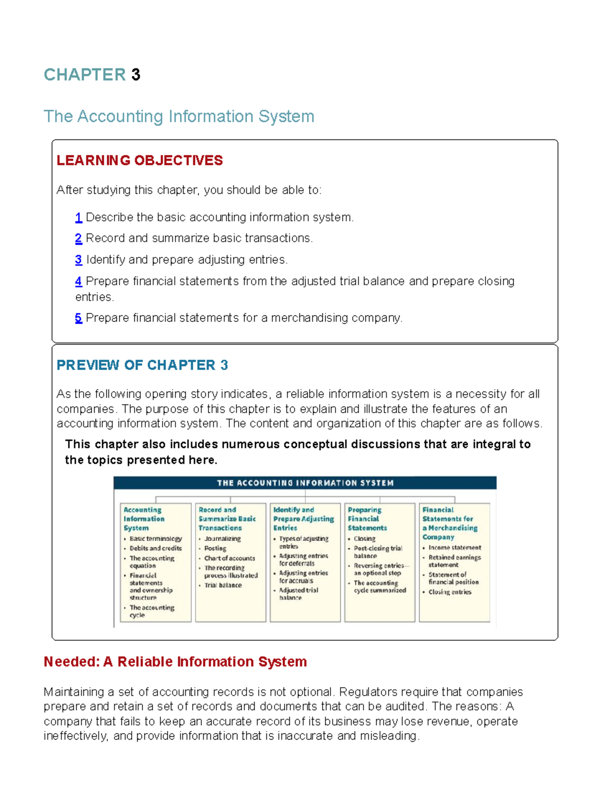 CHAPTER 3 Intermediate Accounting: The Accounting Information System ...