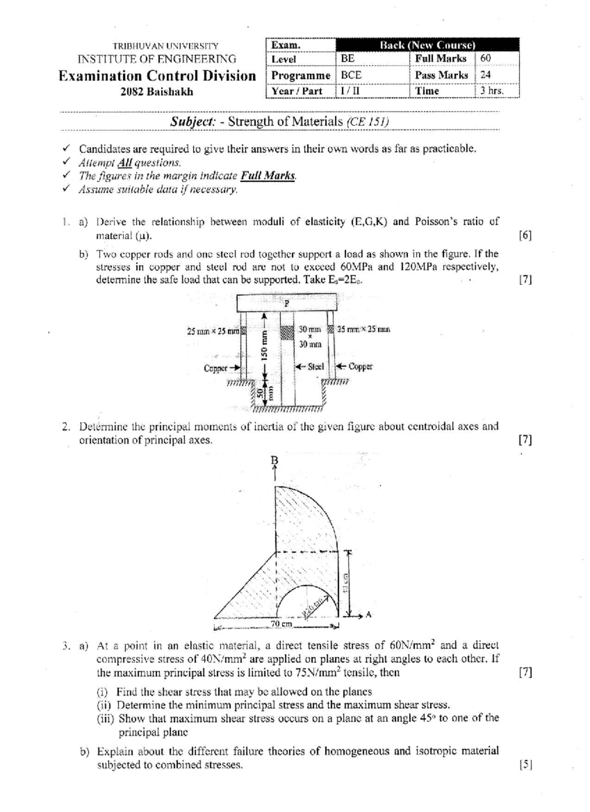 Strength of Materials Exam Notes (CE 151) - New Course - Studocu