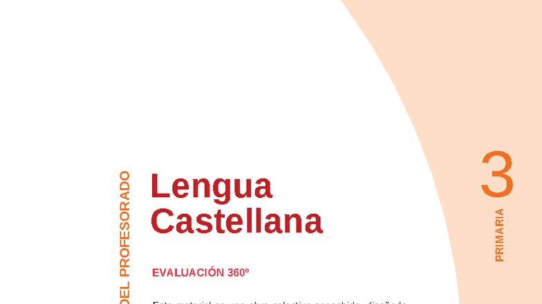 EVALUACIÓN 360º: Actividades y Ejercicios de Lengua Castellana 3.PRIMARIA - Document Preview