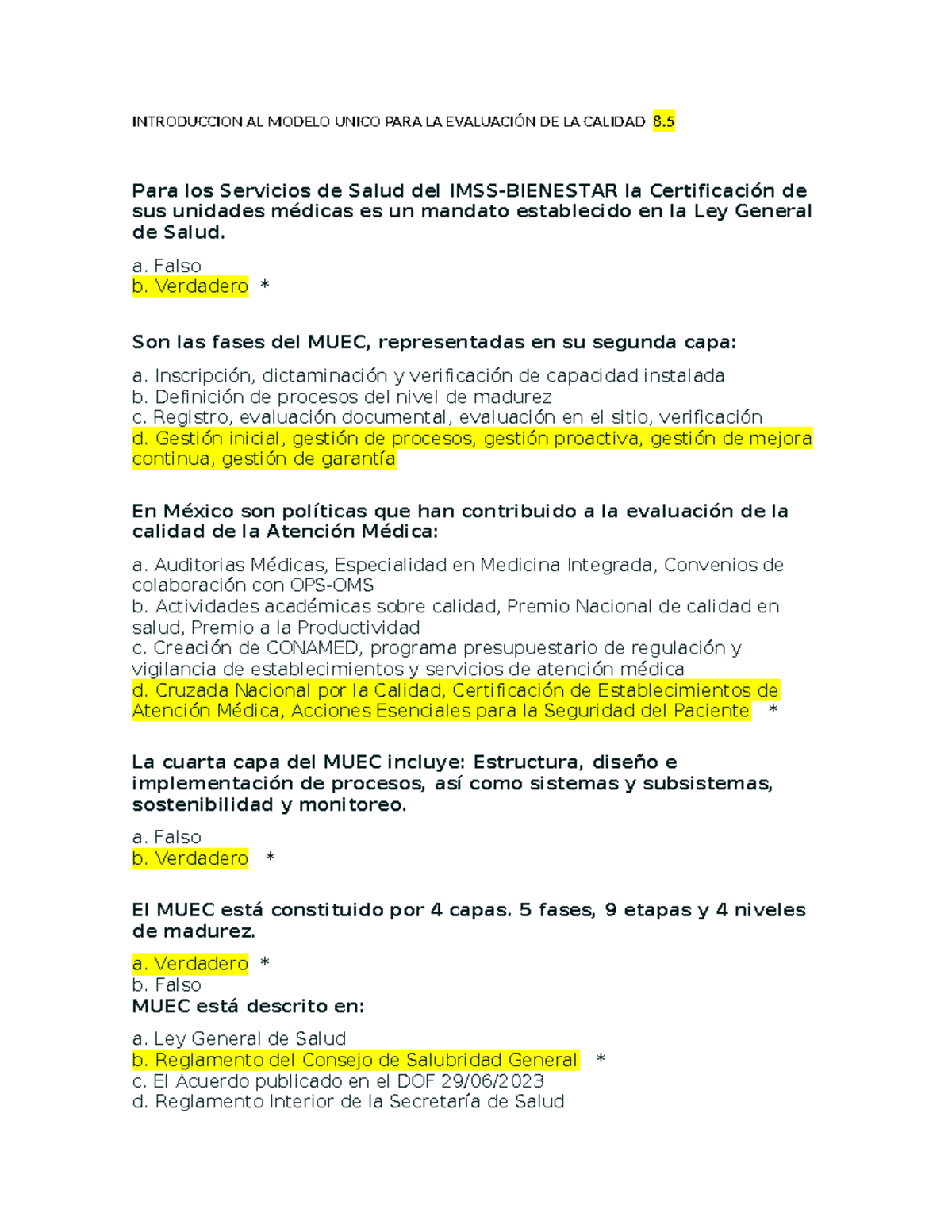 Introducción al Modelo Único para la Evaluación de la Calidad en Salud ...