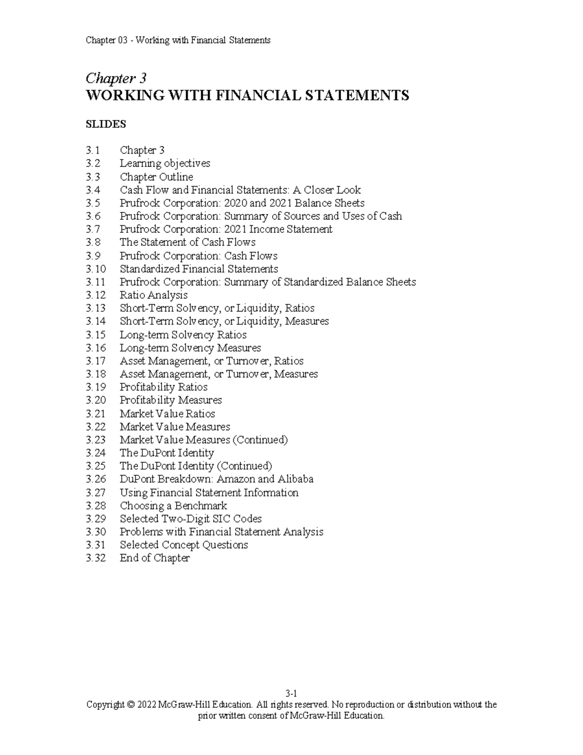 Chapter 03: Working with Financial Statements - Lecture Notes - Studocu