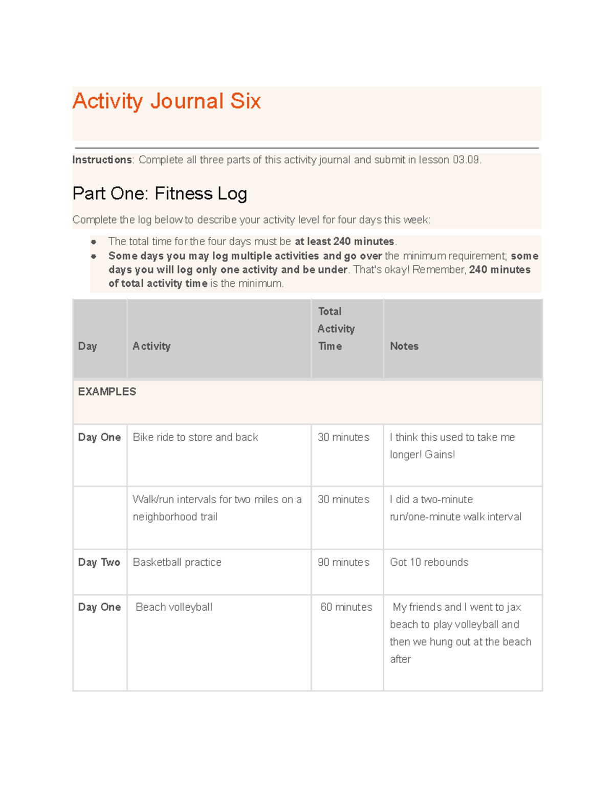 Activity Journal Six - for us history - Activity Journal Six ...
