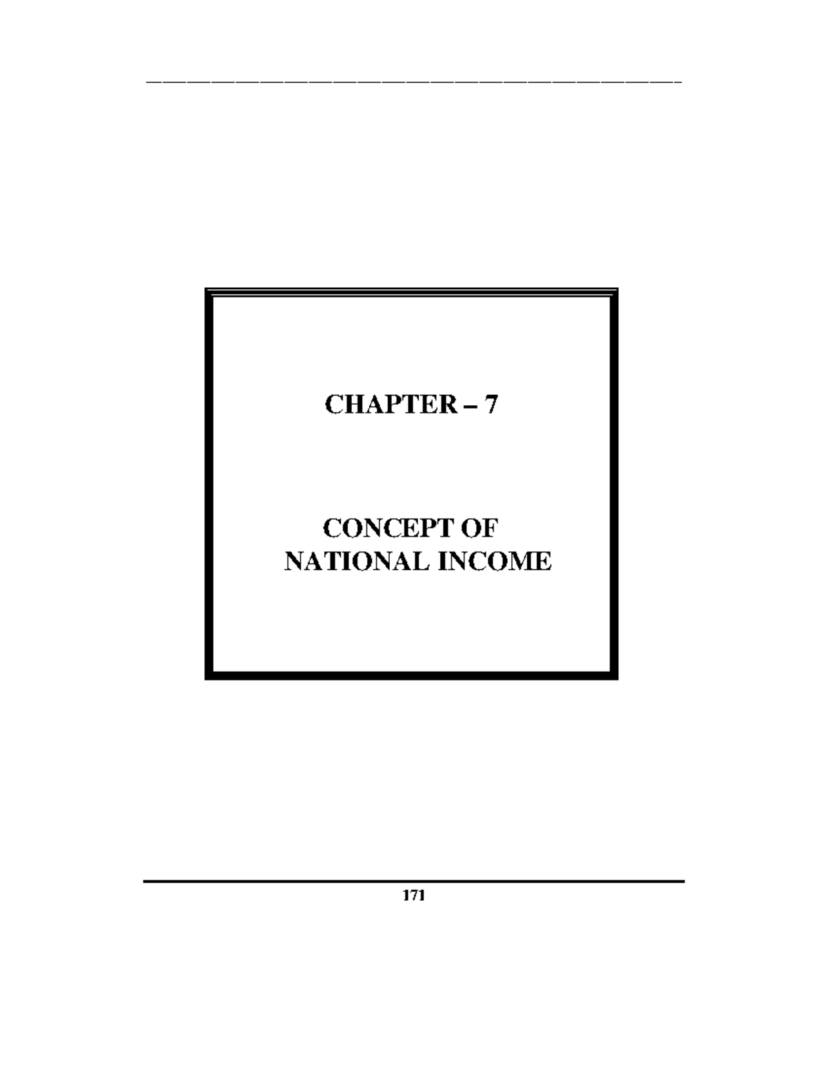 CHAPTER 7: NATIONAL INCOME CONCEPTS AND MEASUREMENTS (171-188) - Studocu