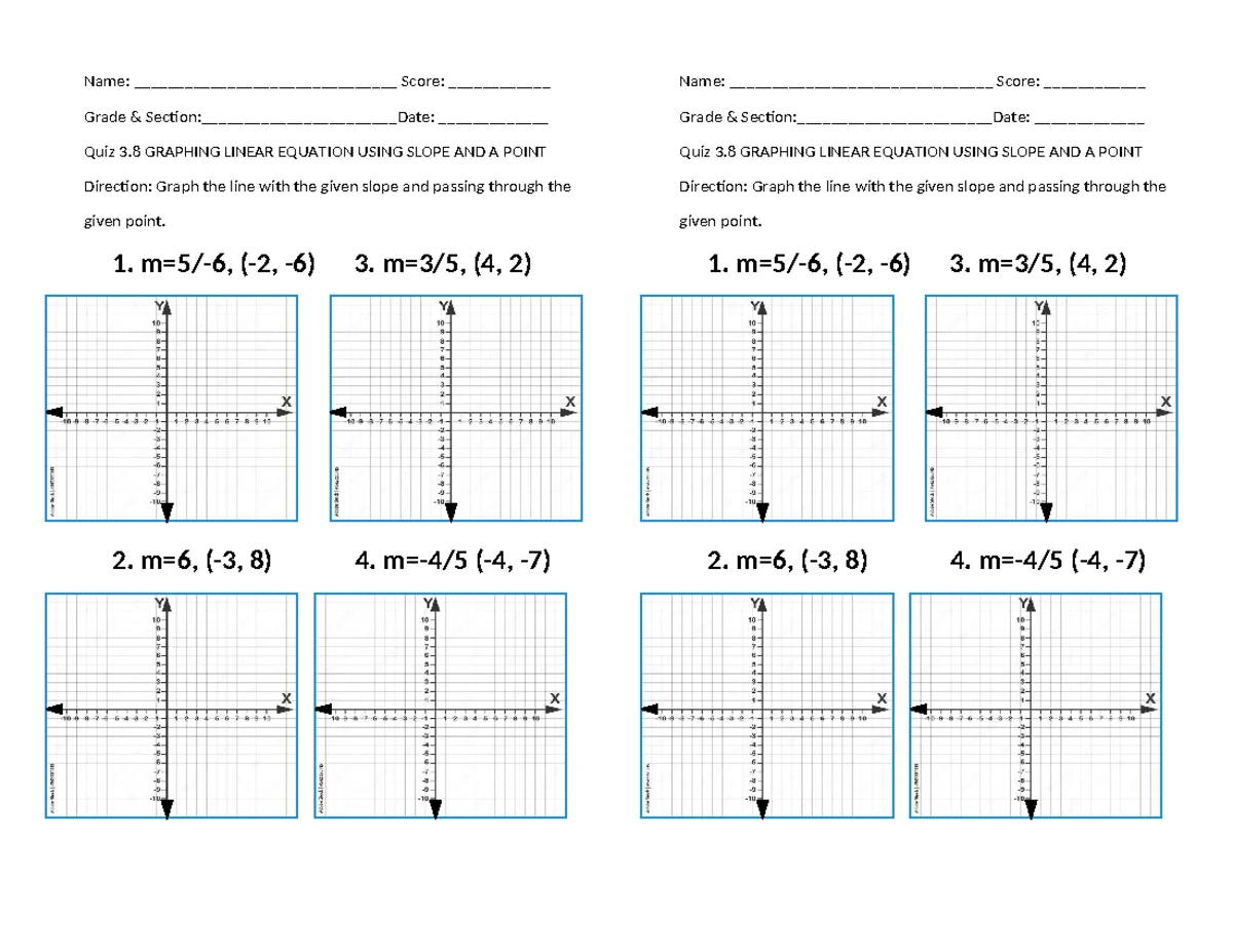 Grade 8 Math: Lesson Plan on Describing Graphs of Linear Equations ...