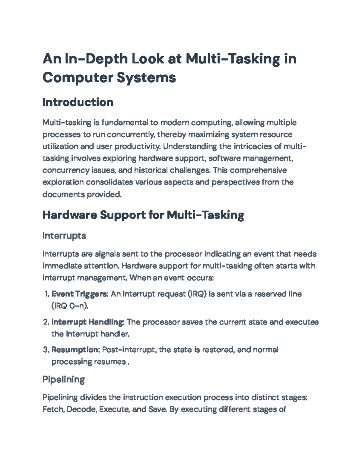 Understanding Multi-Tasking in Computer Systems: Hardware & Software ...